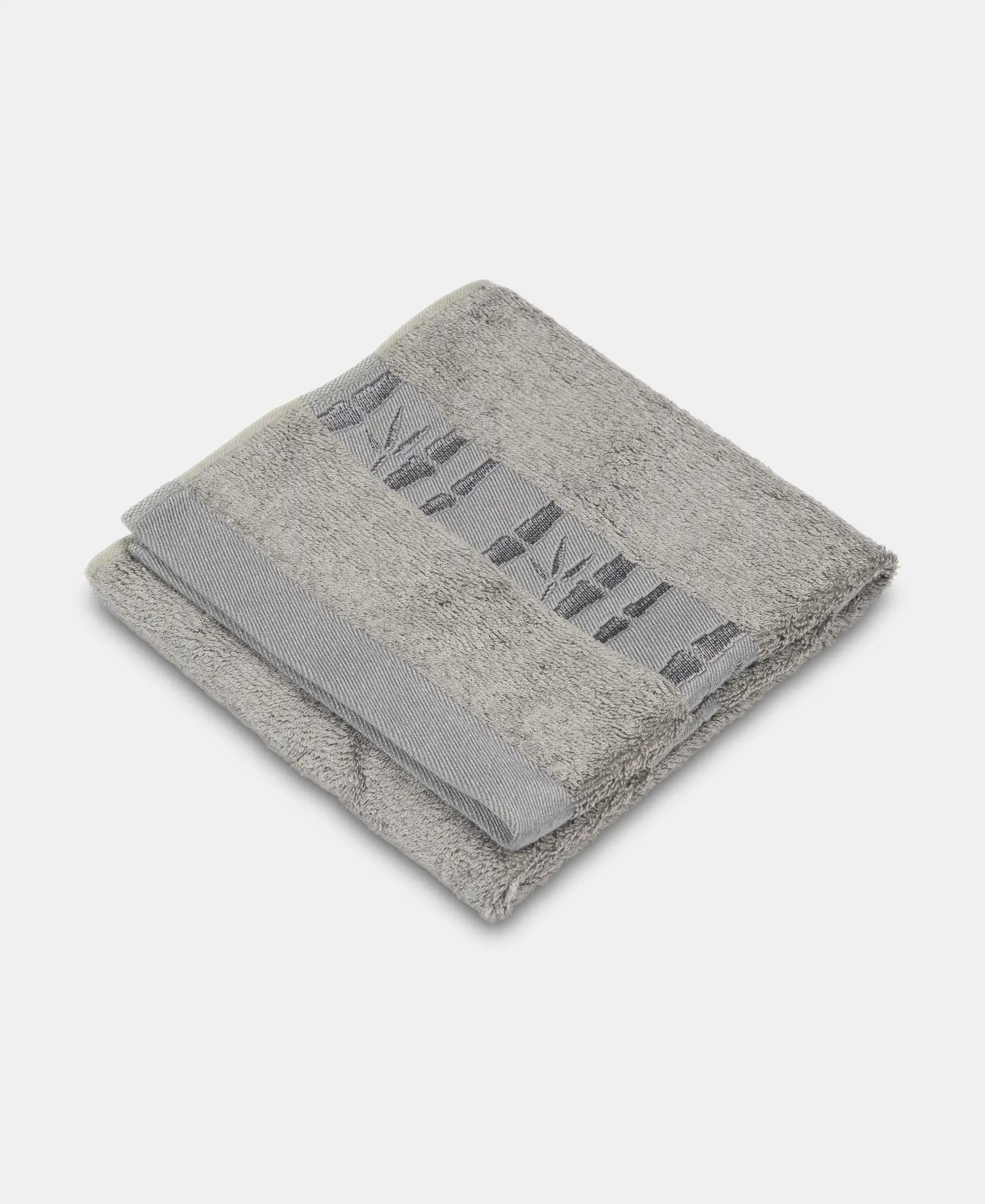Bamboo Cotton Blend Terry Ultrasoft and Durable Hand Towel with Natural StayFresh Properties - Grey (Pack of 2) - Image 2