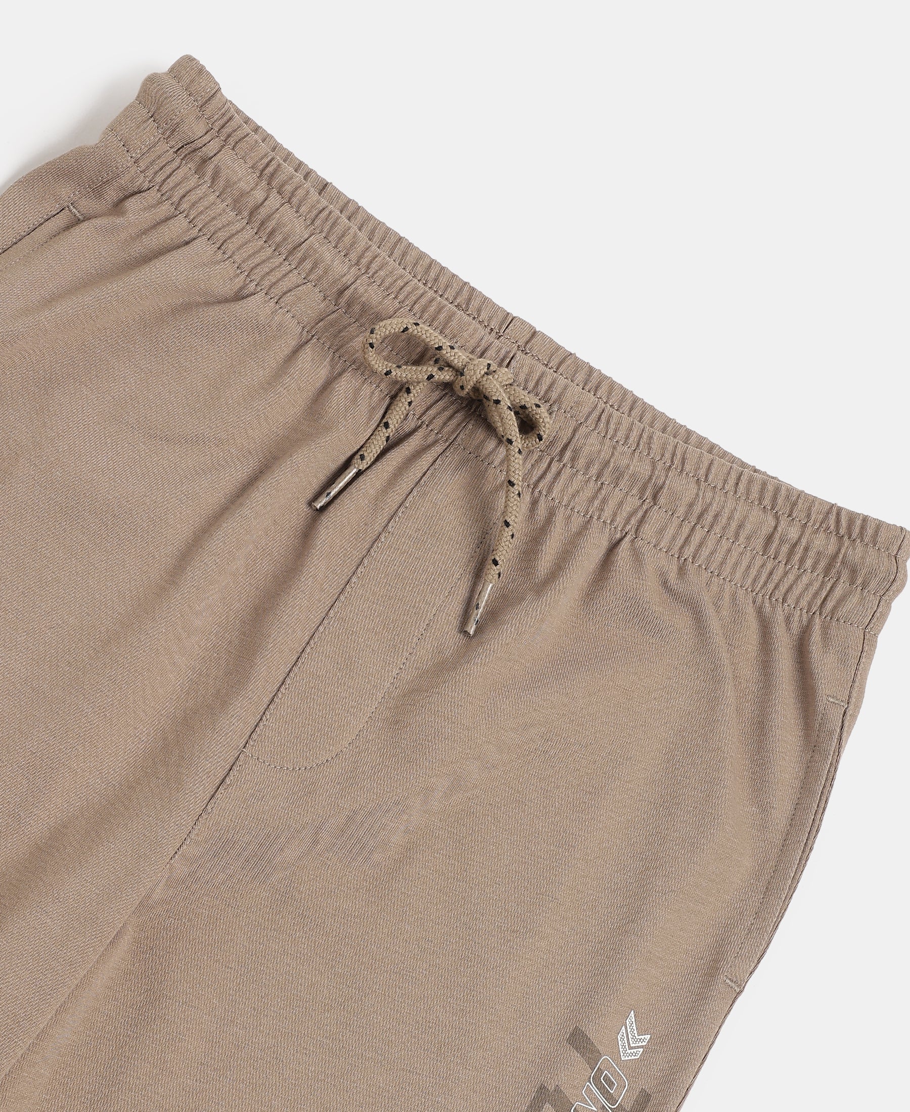 Boy's Super Combed Cotton Rich Graphic Printed Joggers with Elasticated Hem - Desert Taupe - Image 3