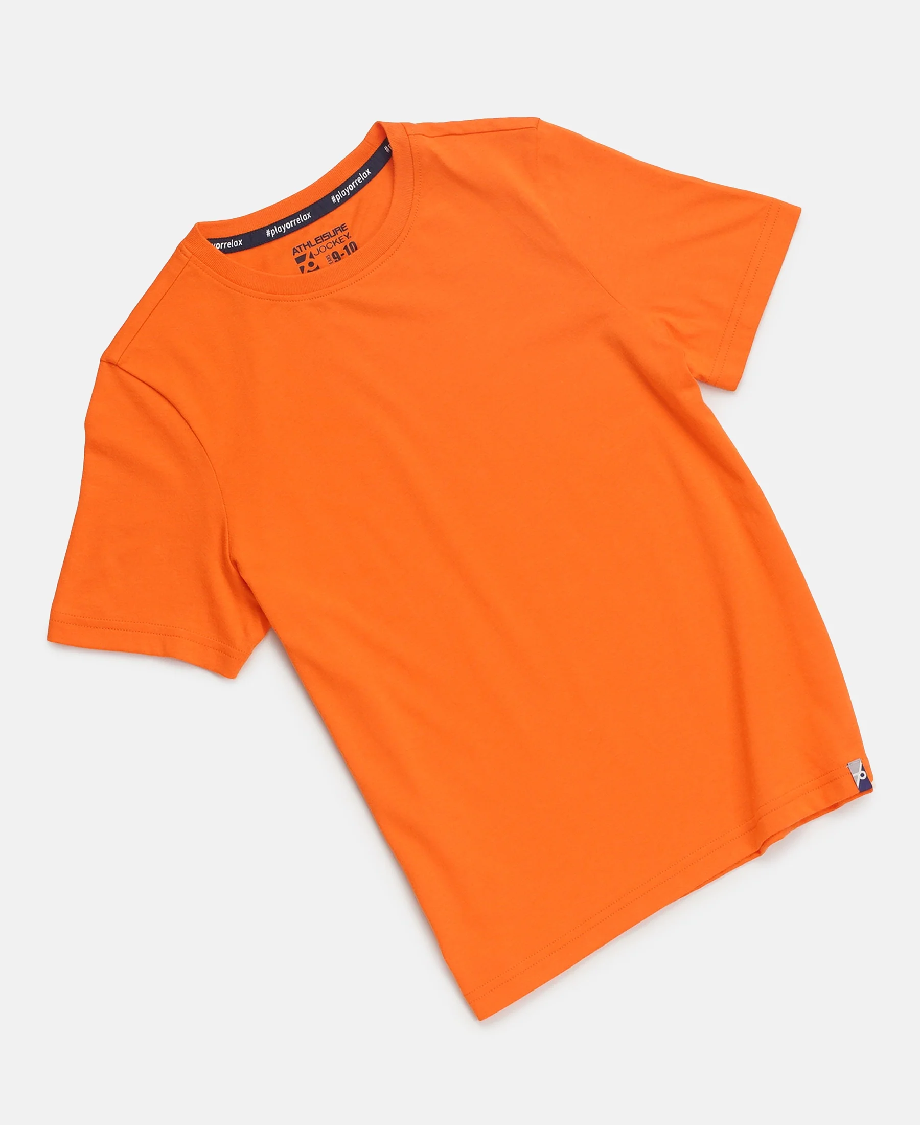 Boy's Super Combed Cotton Round Neck Half Sleeve T-Shirt - Golden Poppy - Image 5