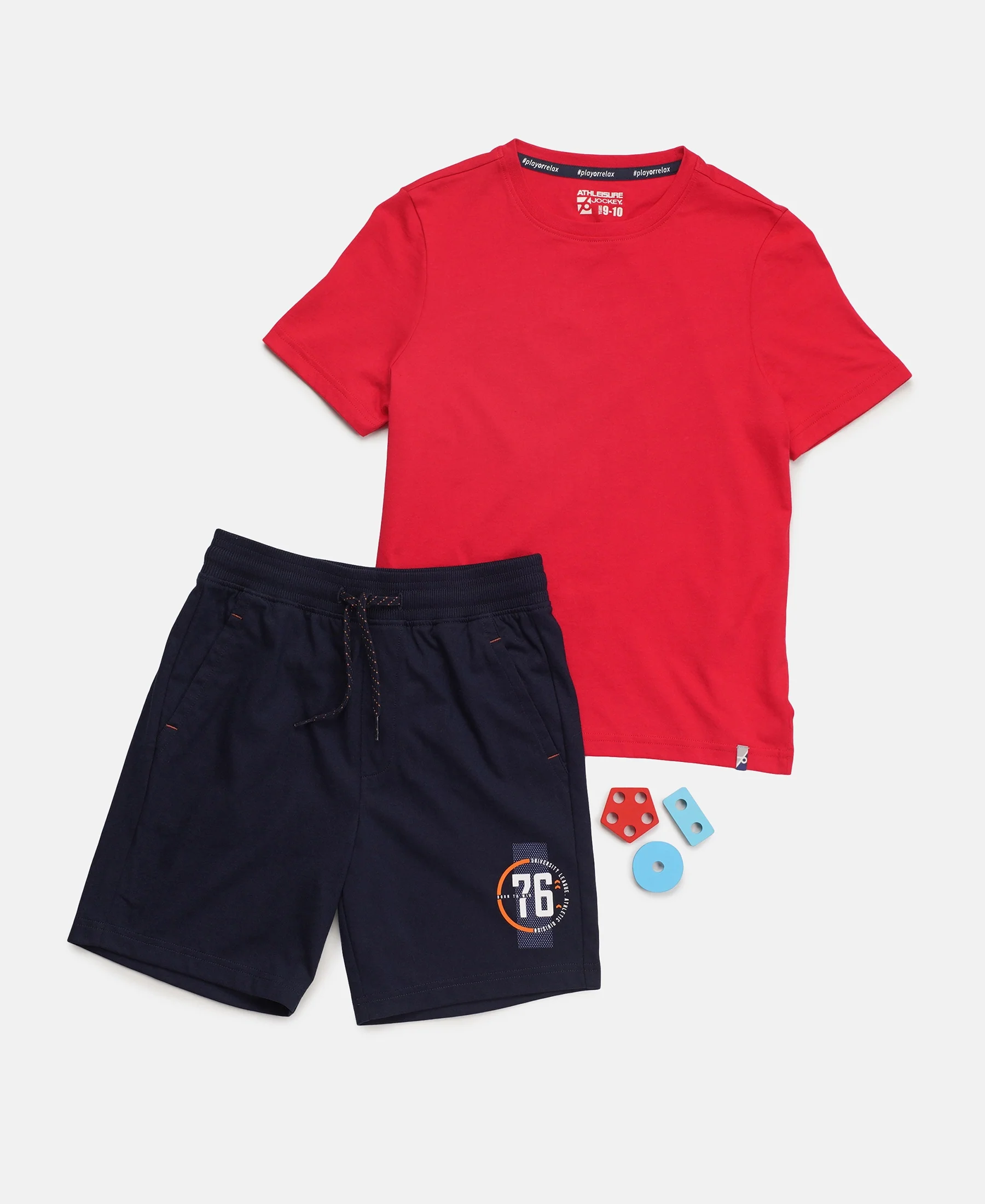 Boy's Super Combed Cotton Round Neck Half Sleeve T-Shirt - Team Red - Image 4