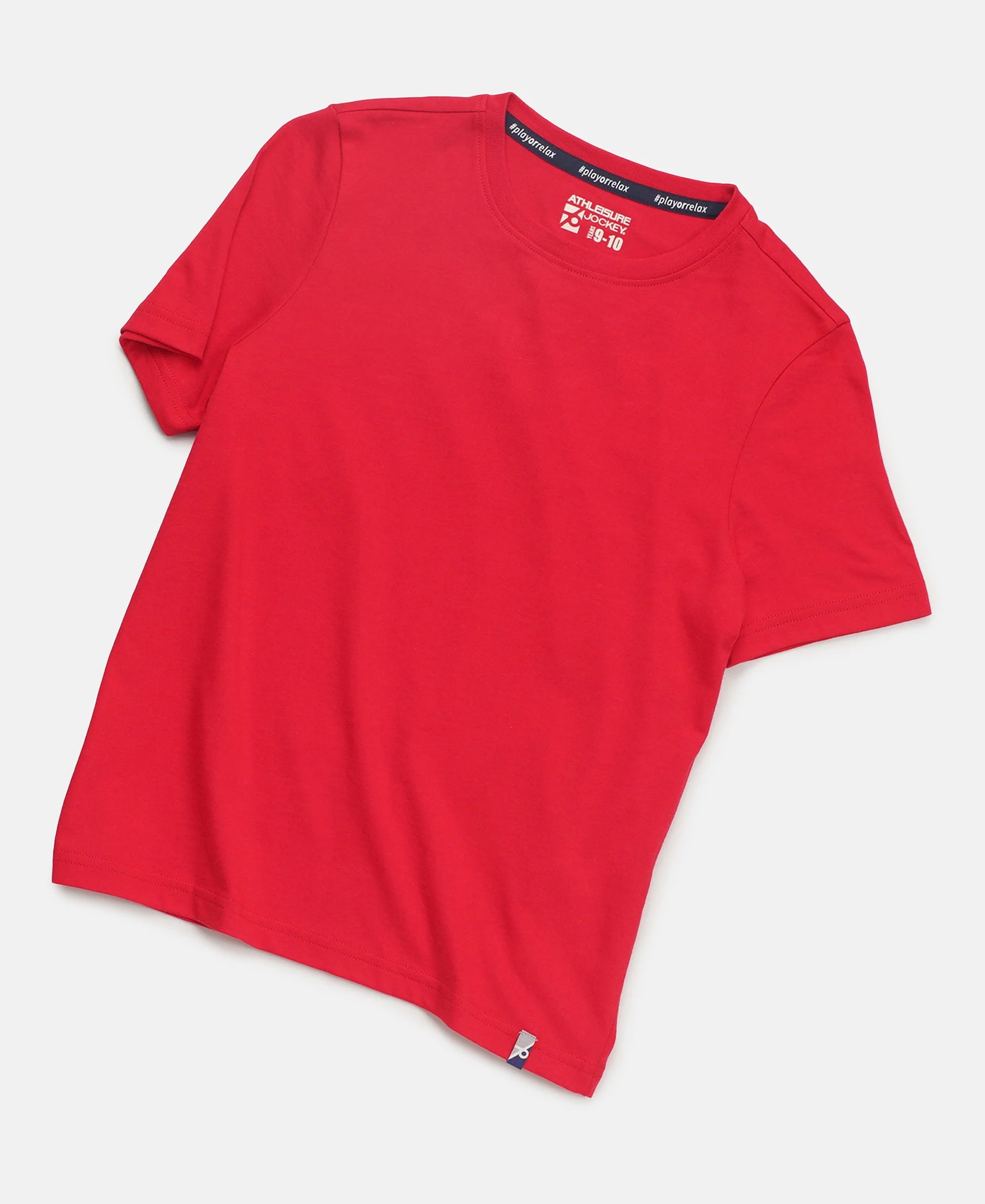 Boy's Super Combed Cotton Round Neck Half Sleeve T-Shirt - Team Red - Image 5