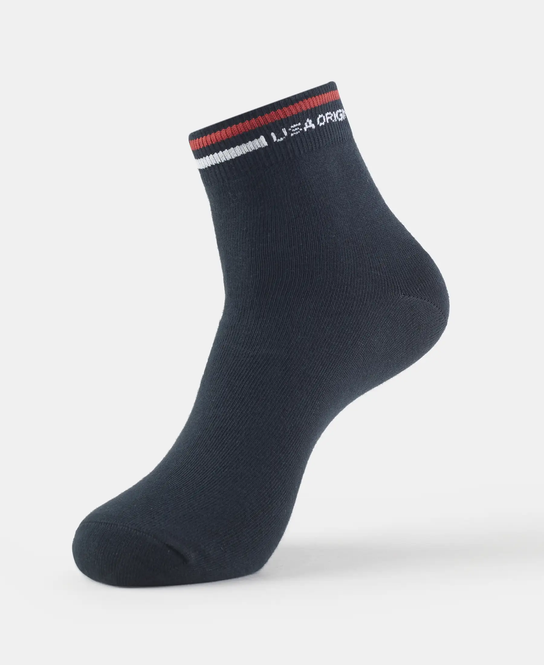 Compact Cotton Elastane Stretch Ankle Length Socks with StayFresh Treatment - Black - Image 5