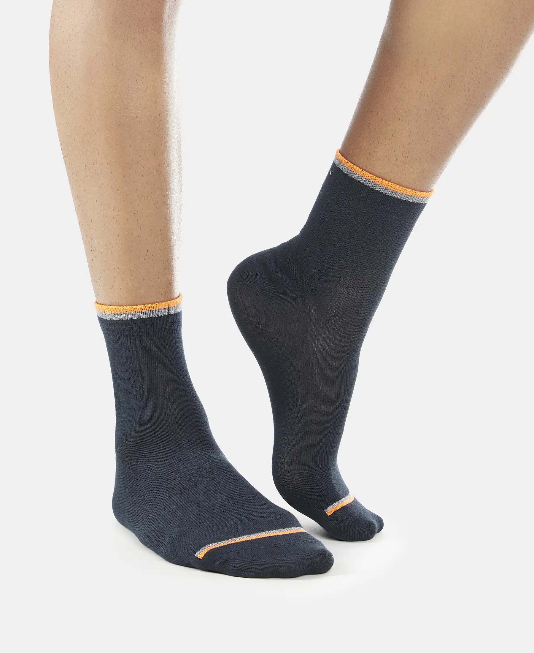 Compact Cotton Elastane Stretch Ankle Length Socks With StayFresh Treatment - Black (Pack of 2) - Image 8