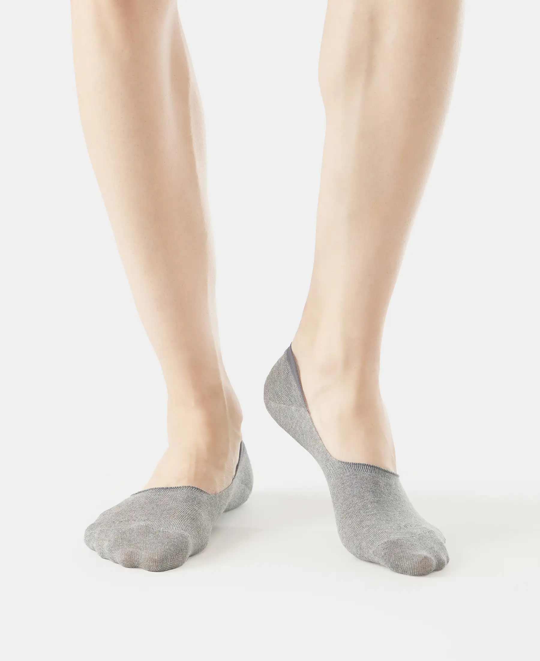 Compact Cotton Elastane Stretch No Show Socks With StayFresh Treatment - Black, Grey & Navy (Pack of 3) - Image 3