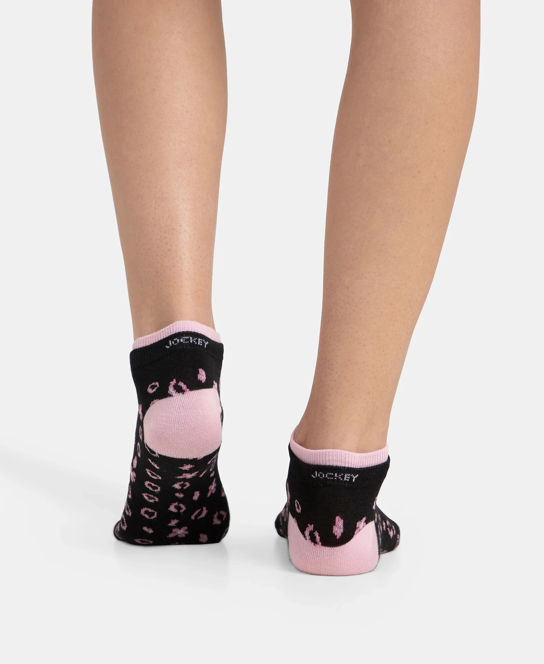 Compact Cotton Stretch Low Show Socks with StayFresh Treatment - Black & Pirouette (Pack of 2) - Image 11