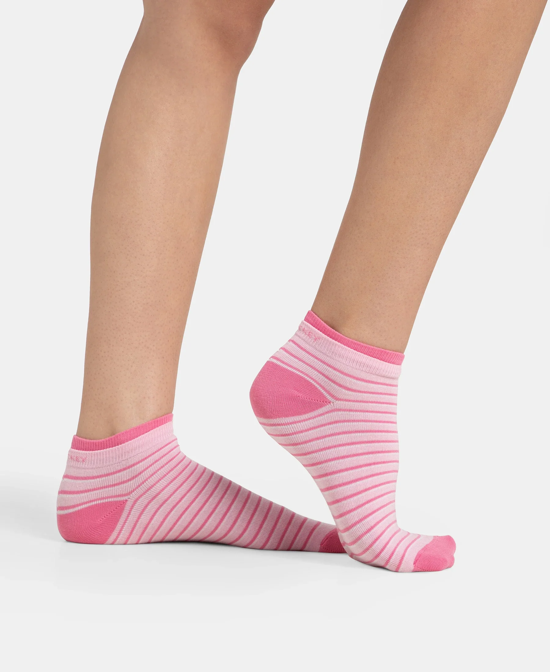 Compact Cotton Stretch Low Show Socks with StayFresh Treatment - Black & Pirouette (Pack of 2) - Image 4