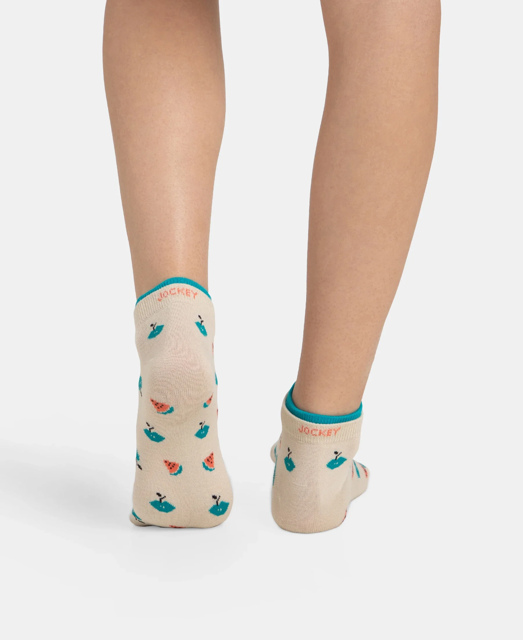 Compact Cotton Stretch Low Show Socks with StayFresh Treatment - Peacoat & Oat Meal (Pack of 2) - Image 4