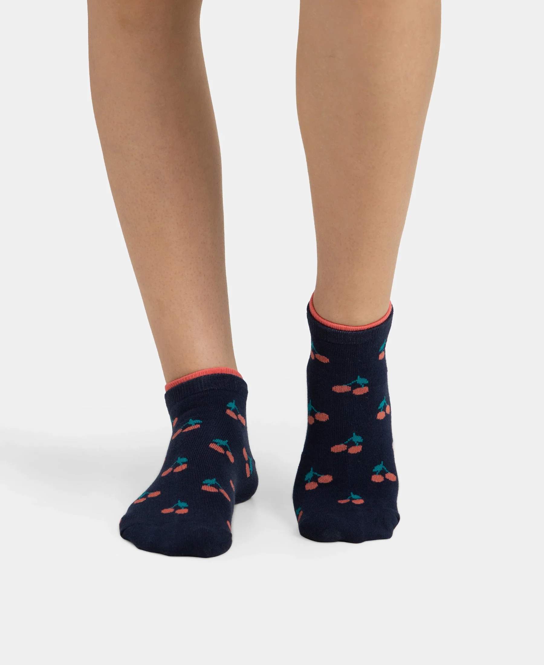 Compact Cotton Stretch Low Show Socks with StayFresh Treatment - Peacoat & Oat Meal (Pack of 2) - Image 8