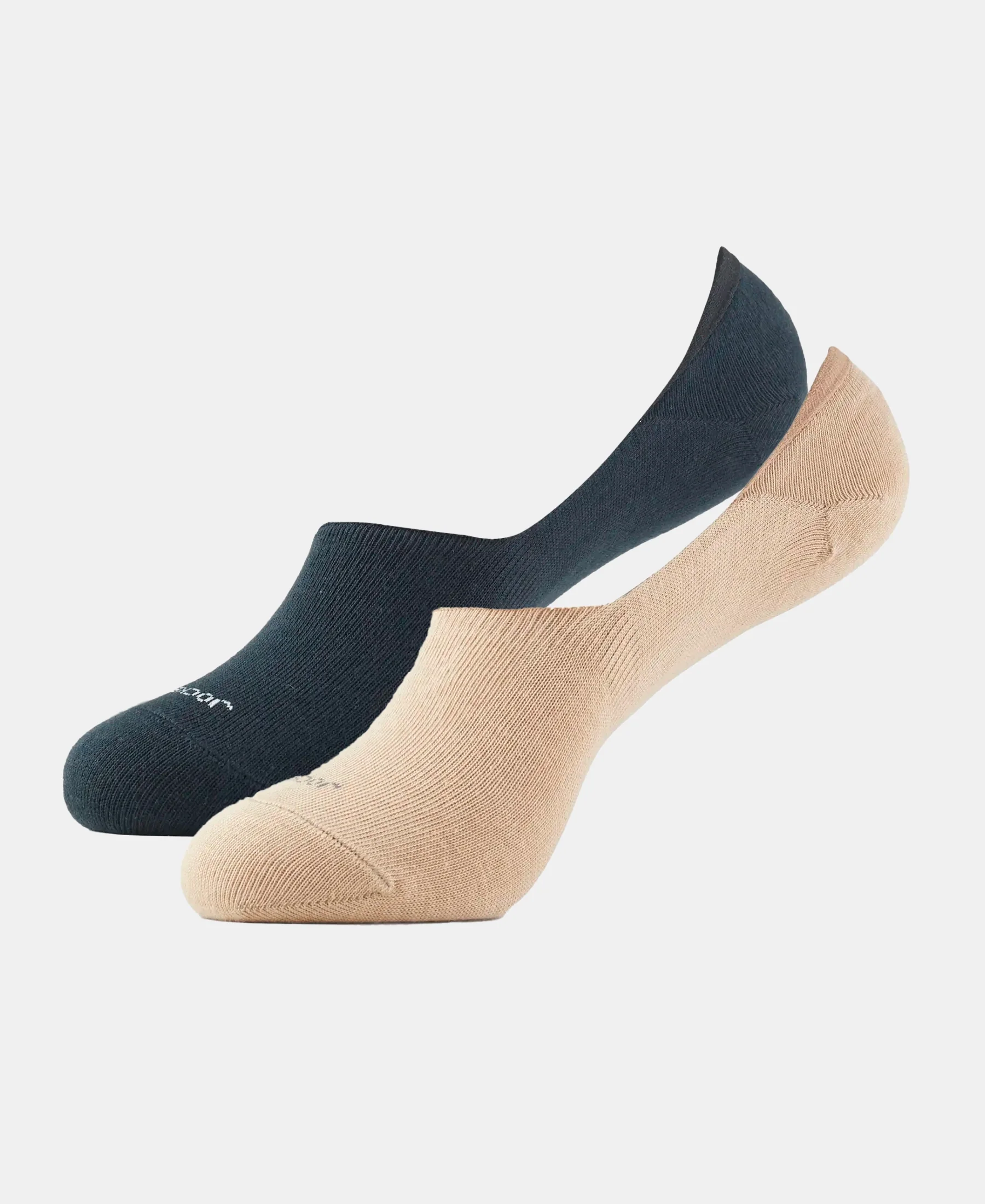 Compact Cotton Stretch No Show Socks with StayFresh Treatment - Black & Skin (Pack of 2) - Image 5