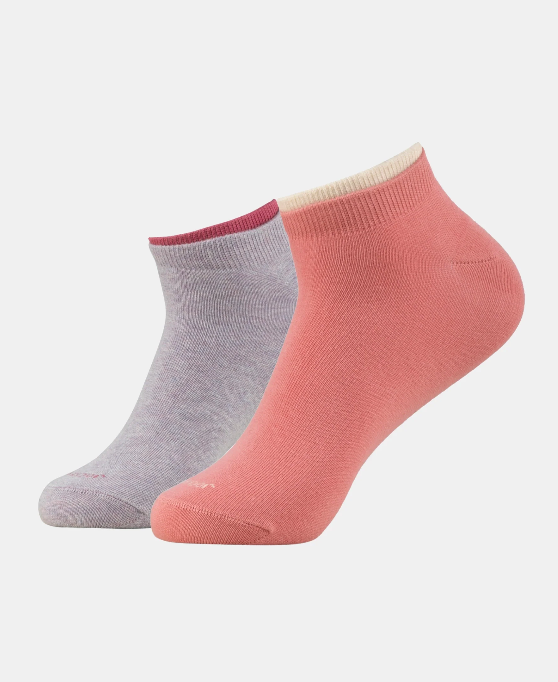 Compact Cotton Stretch Solid Low Show Socks with Stay Fresh Treatment - Cosmic Sky Melange & Rose Wine (Pack of 2) - Image 5