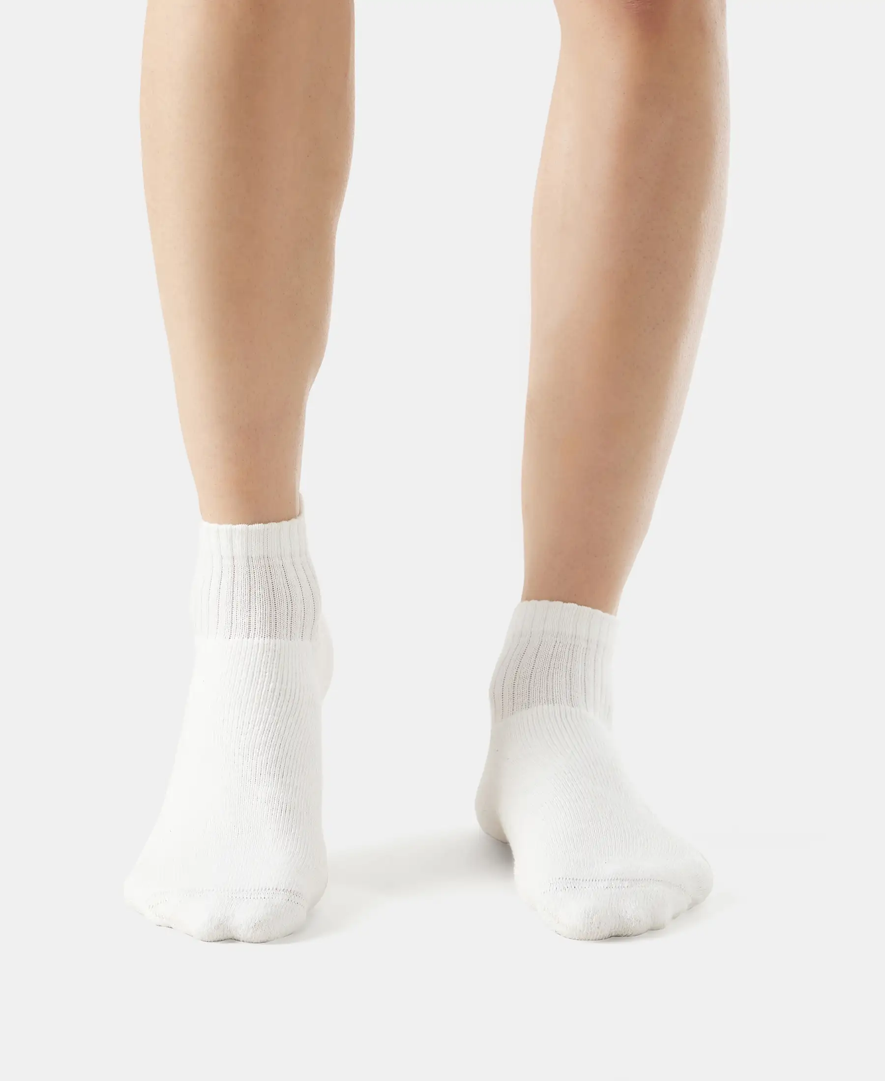 Compact Cotton Terry Ankle Length Socks With StayFresh Treatment - Black, White, Navy, Mid Grey & Charcoal Melange (Pack of 5) - Image 11