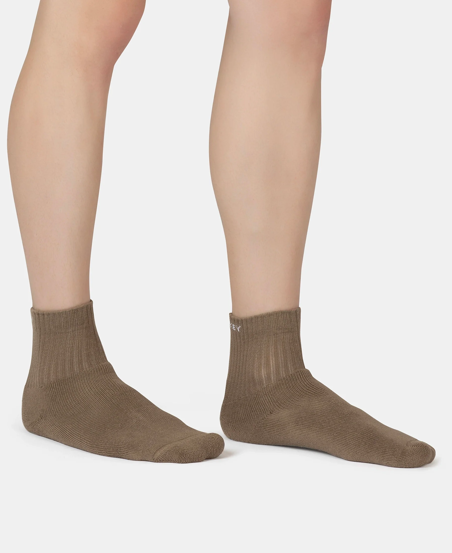 Compact Cotton Terry Ankle Length Socks With StayFresh Treatment - Timber Wolf - Image 5