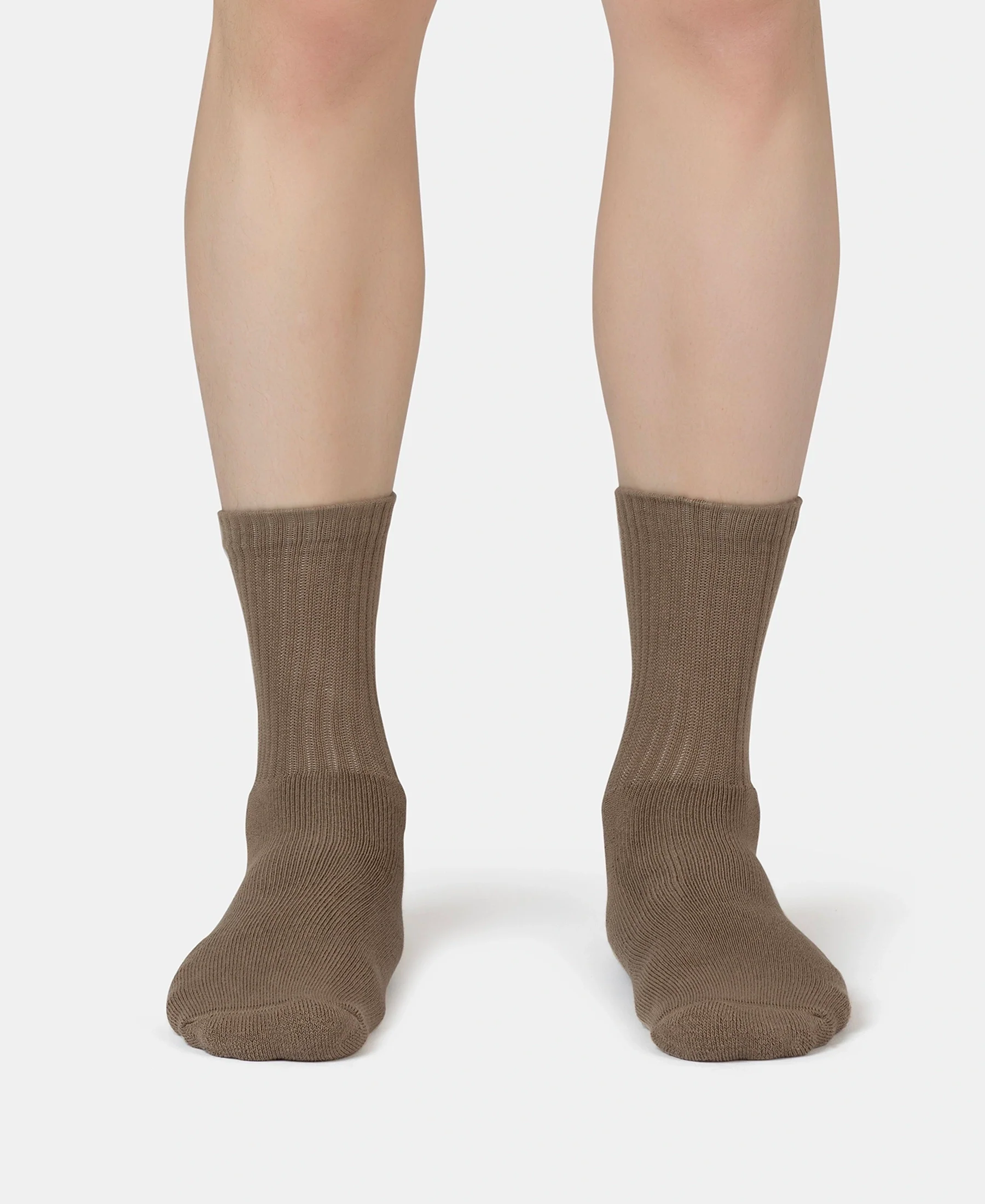 Compact Cotton Terry Crew Length Socks With StayFresh Treatment - Timber Wolf - Image 2