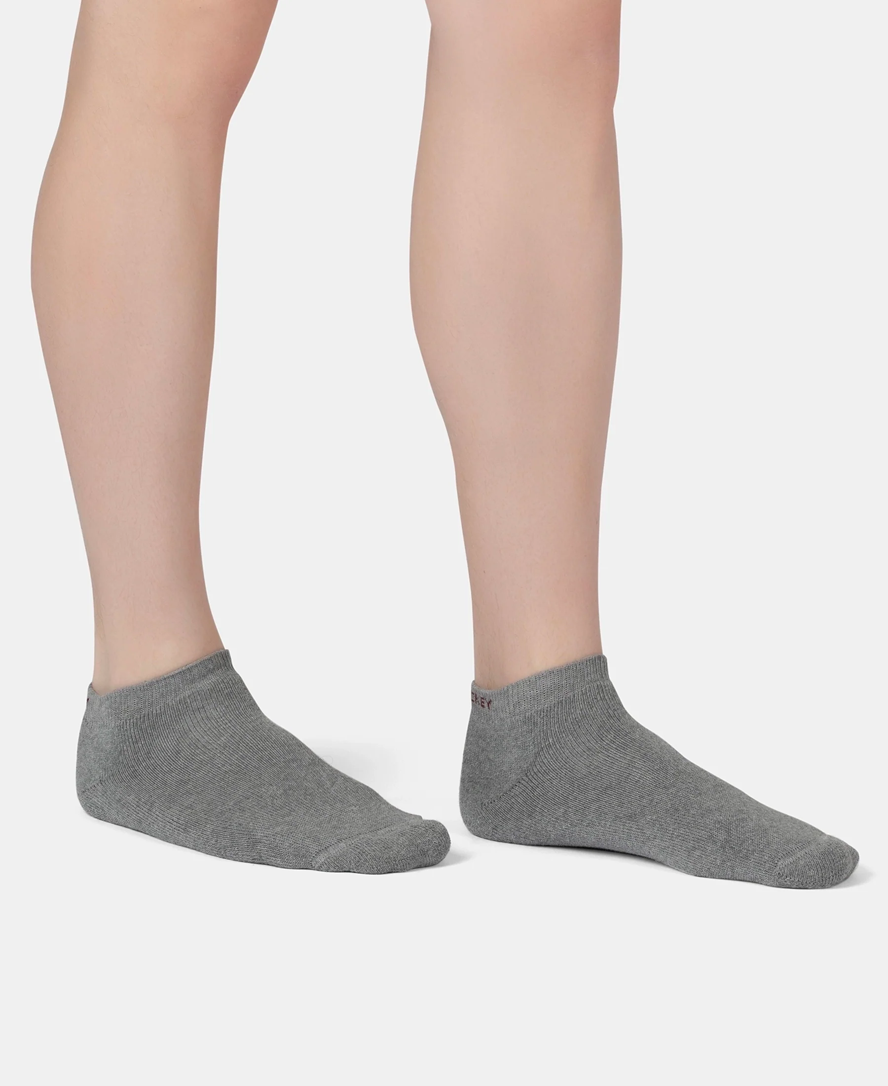 Compact Cotton Terry Low Show Socks with StayFresh Treatment - Black, Mid Grey & Charcoal Melange (Pack of 3) - Image 12
