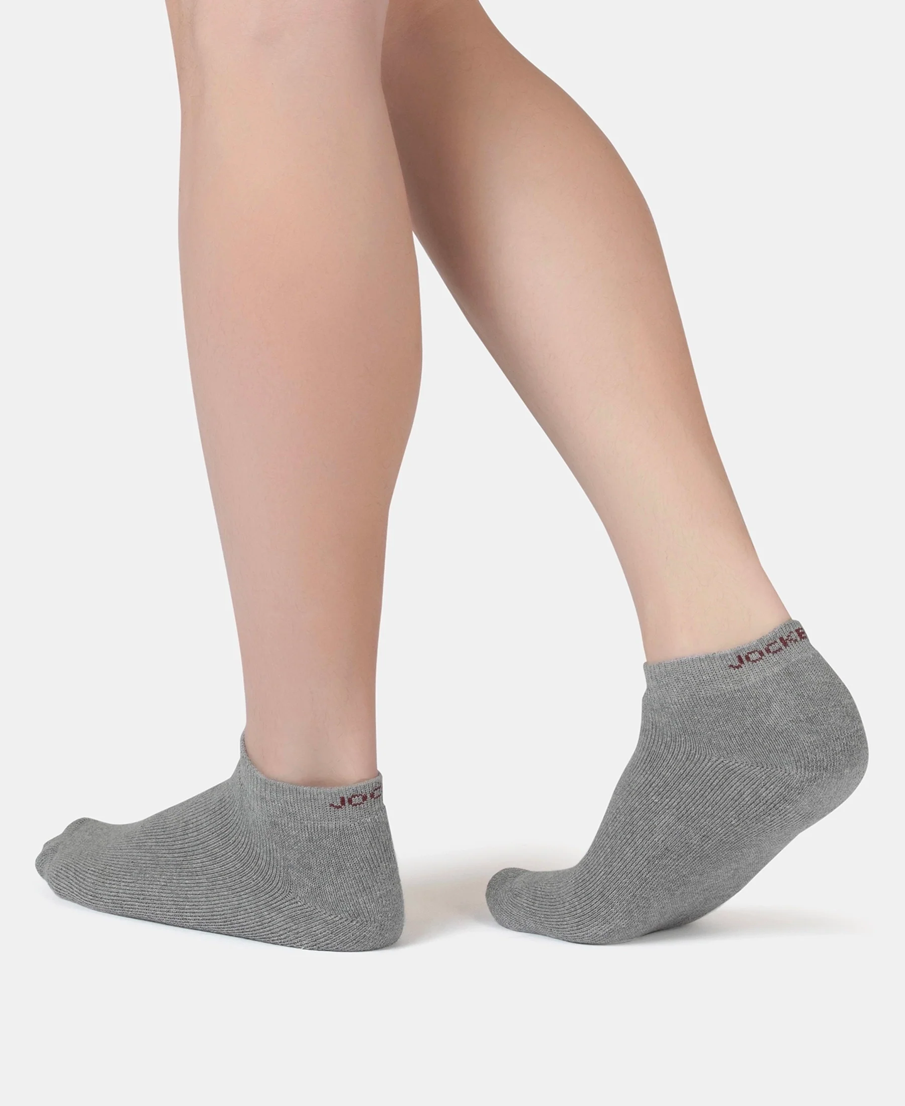 Compact Cotton Terry Low Show Socks with StayFresh Treatment - Black, Mid Grey & Charcoal Melange (Pack of 3) - Image 13