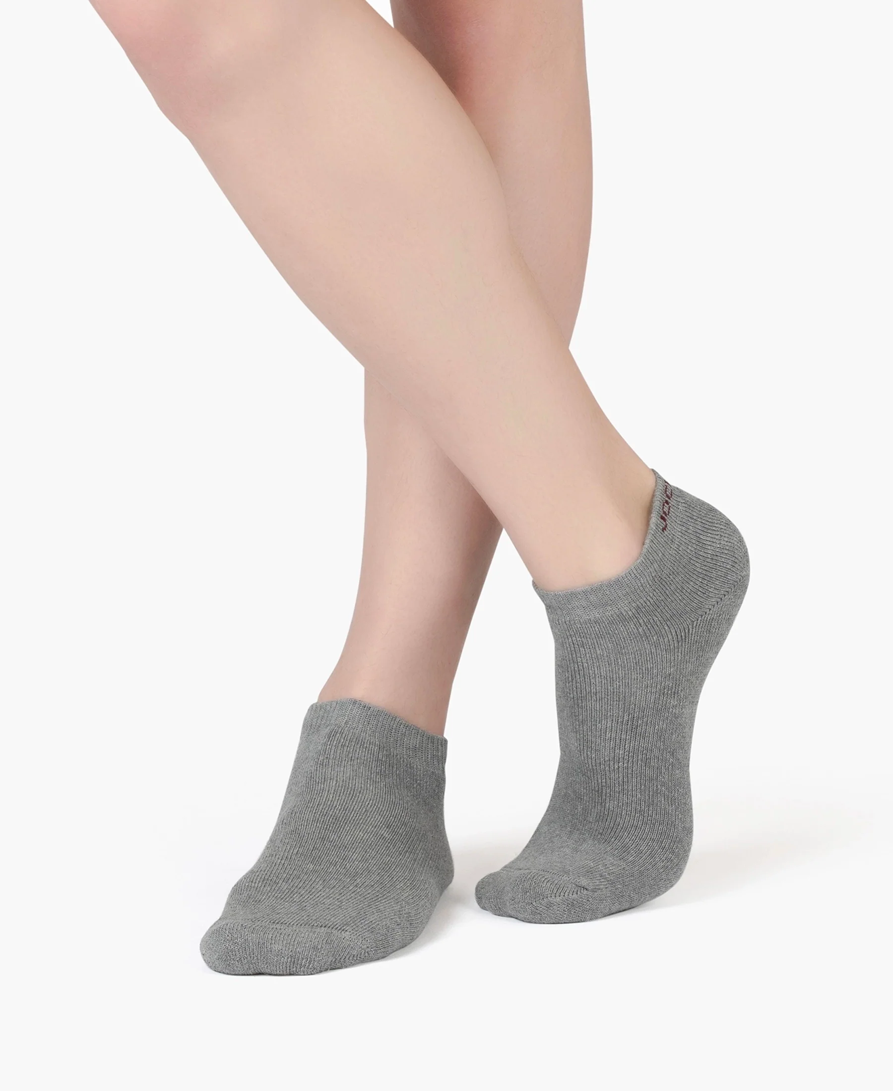 Compact Cotton Terry Low Show Socks with StayFresh Treatment - Black, Mid Grey & Charcoal Melange (Pack of 3) - Image 14
