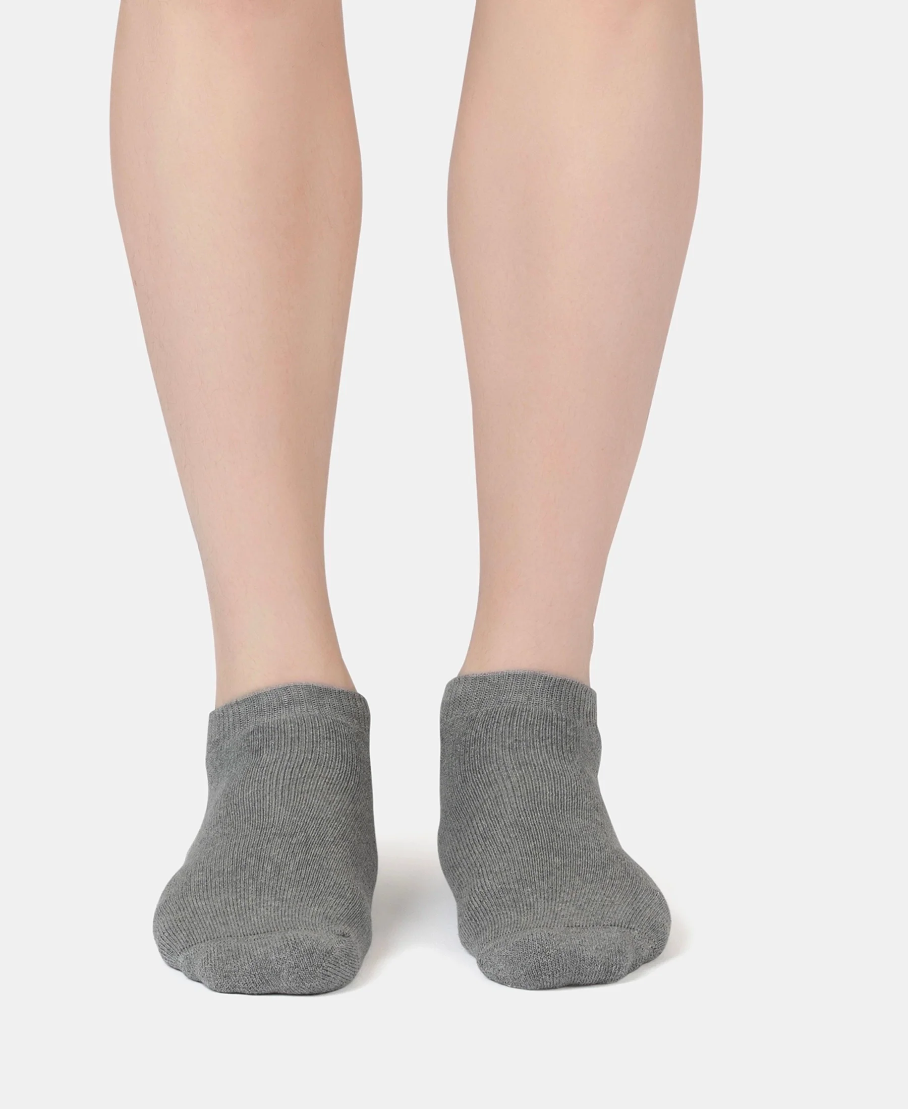 Compact Cotton Terry Low Show Socks with StayFresh Treatment - White, Mid Grey Melange & Stellar (Pack of 3) - Image 2
