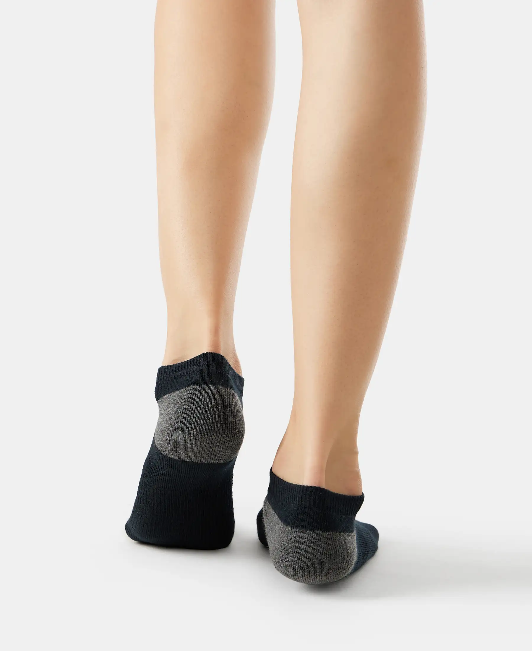 Cotton Nylon Blend Elastane Stretch Solid Low Show Socks with StayFresh Treatment - Black & White (Pack of 2) - Image 10