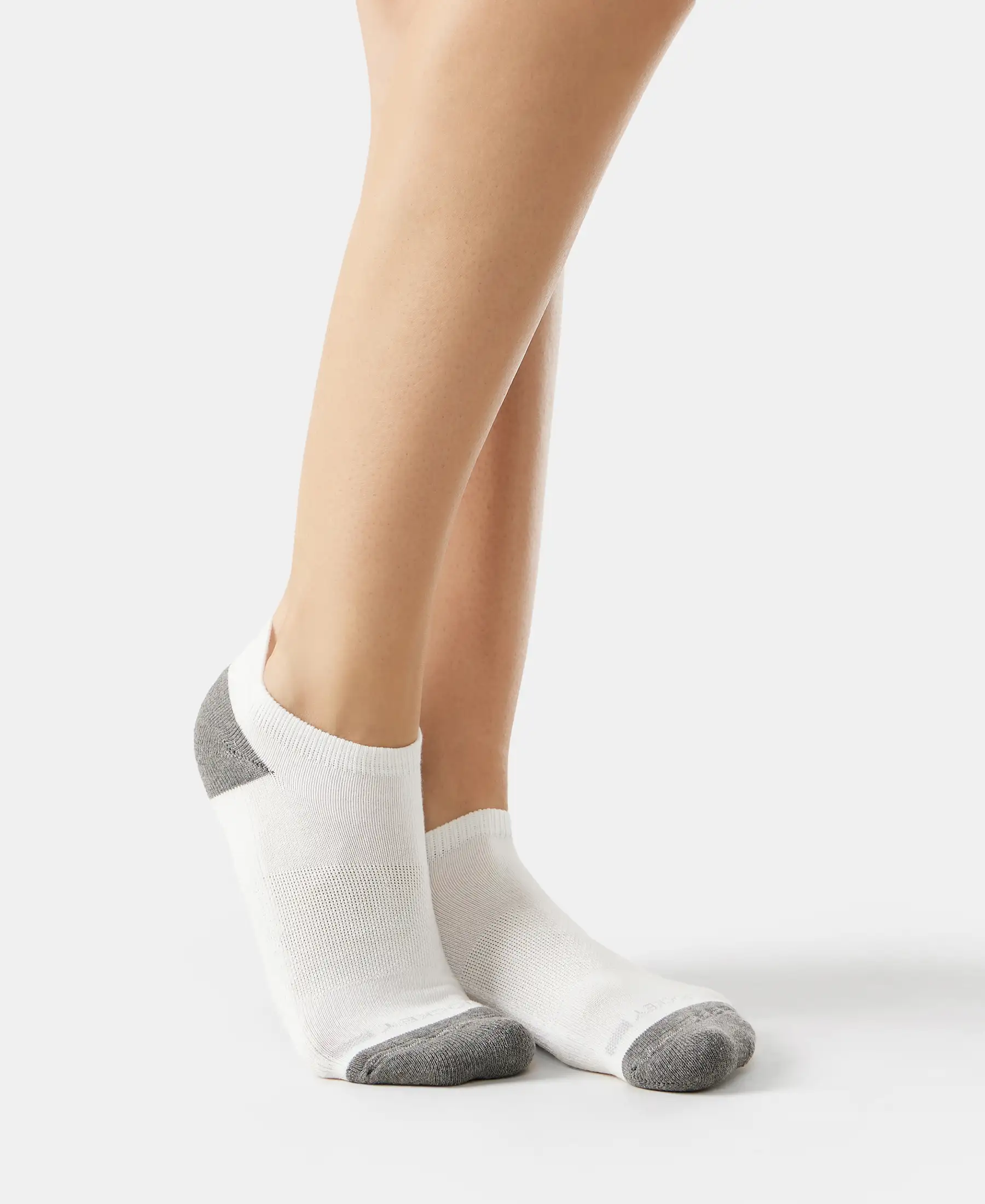 Cotton Nylon Blend Elastane Stretch Solid Low Show Socks with StayFresh Treatment - Black & White (Pack of 2) - Image 4