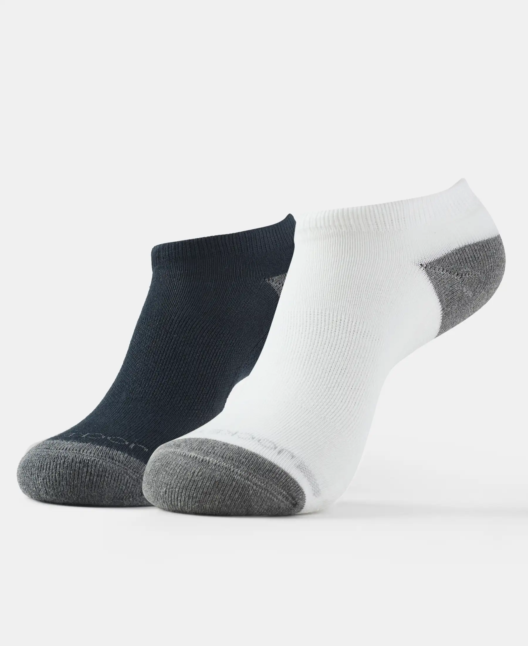 Cotton Nylon Blend Elastane Stretch Solid Low Show Socks with StayFresh Treatment - Black & White (Pack of 2) - Image 5