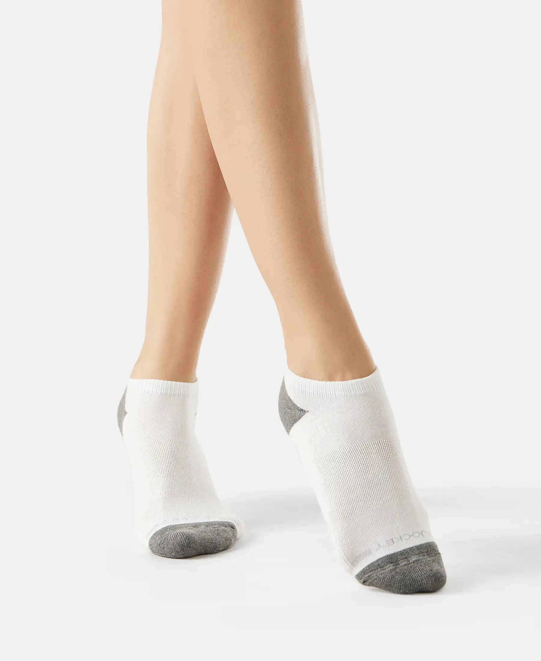 Cotton Nylon Blend Elastane Stretch Solid Low Show Socks with StayFresh Treatment - Black & White (Pack of 2) - Image 7