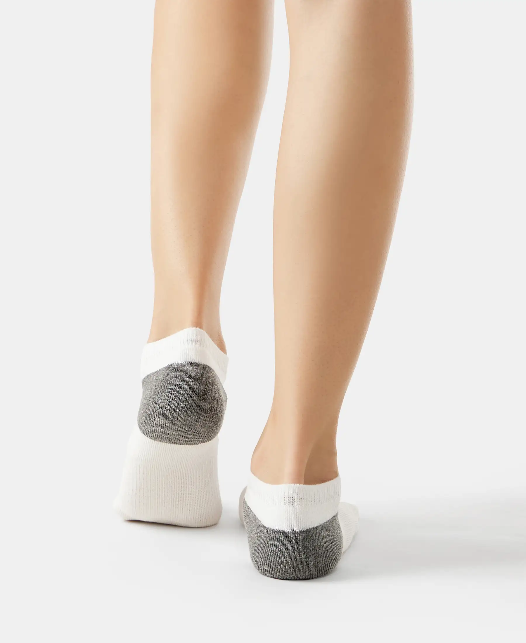 Cotton Nylon Blend Elastane Stretch Solid Low Show Socks with StayFresh Treatment - Black & White (Pack of 2) - Image 9