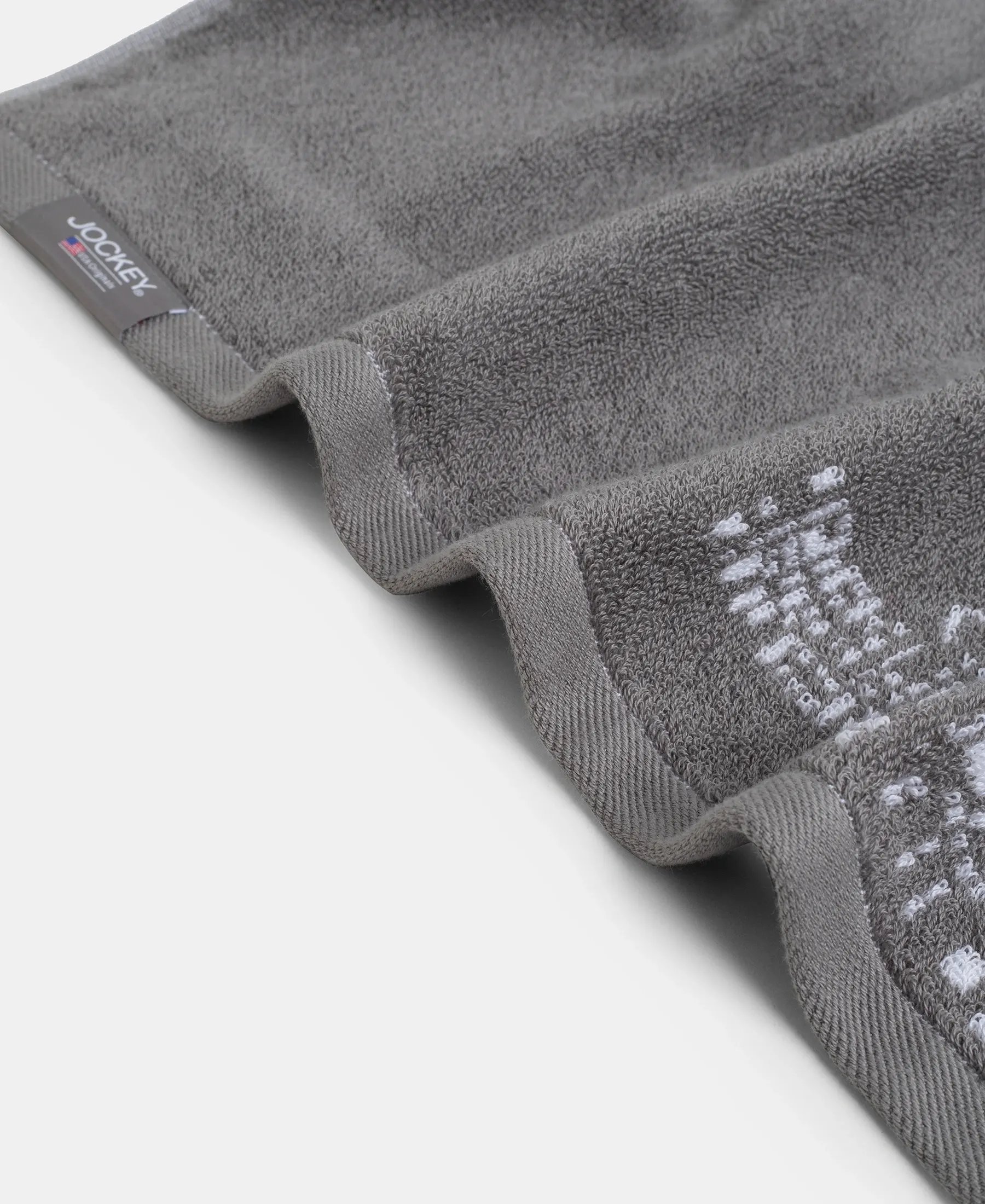Cotton Rich Terry Ultrasoft and Durable Printed Bath Towel - Grey - Image 3
