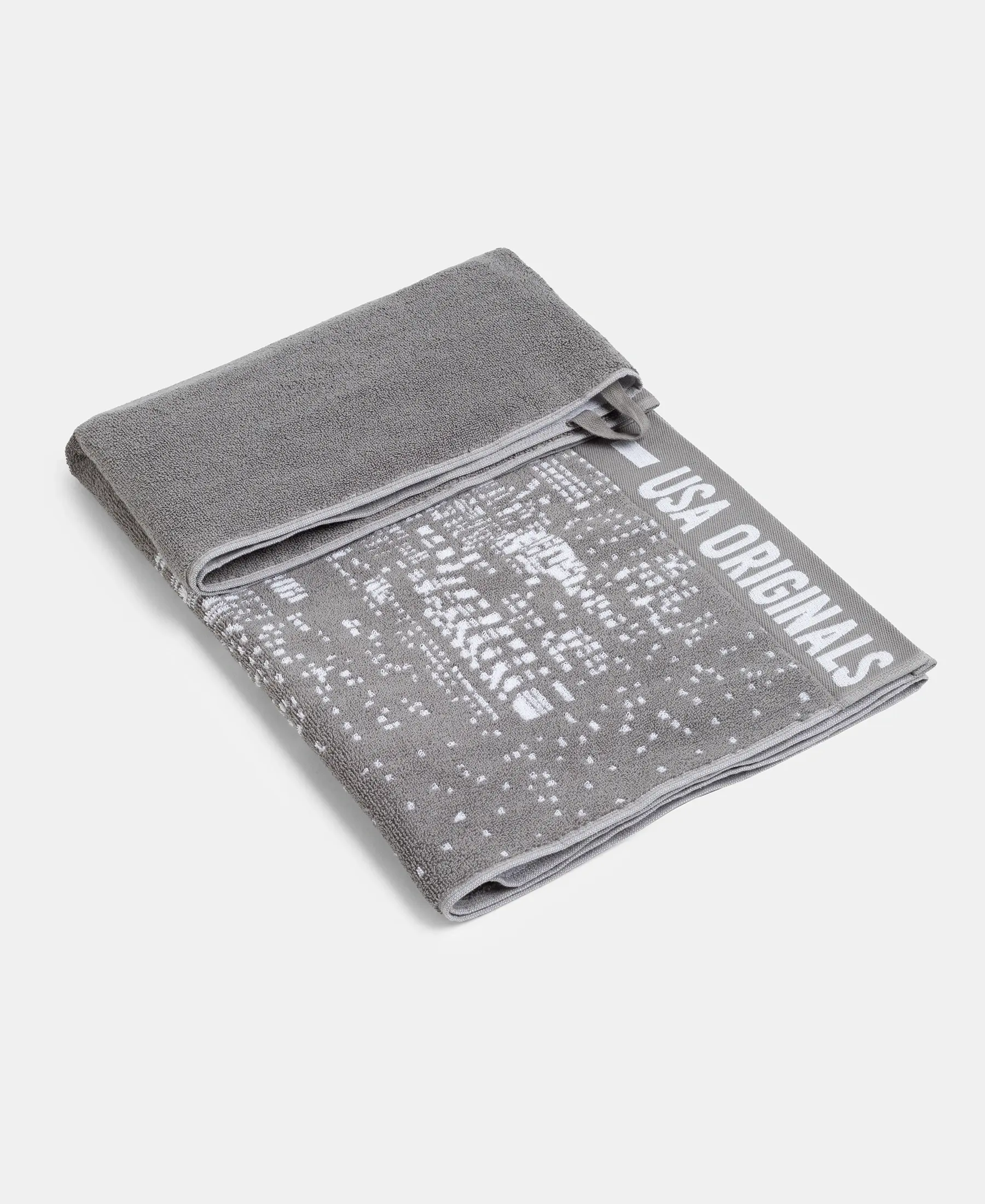 Cotton Rich Terry Ultrasoft and Durable Printed Bath Towel - Grey - Image 5