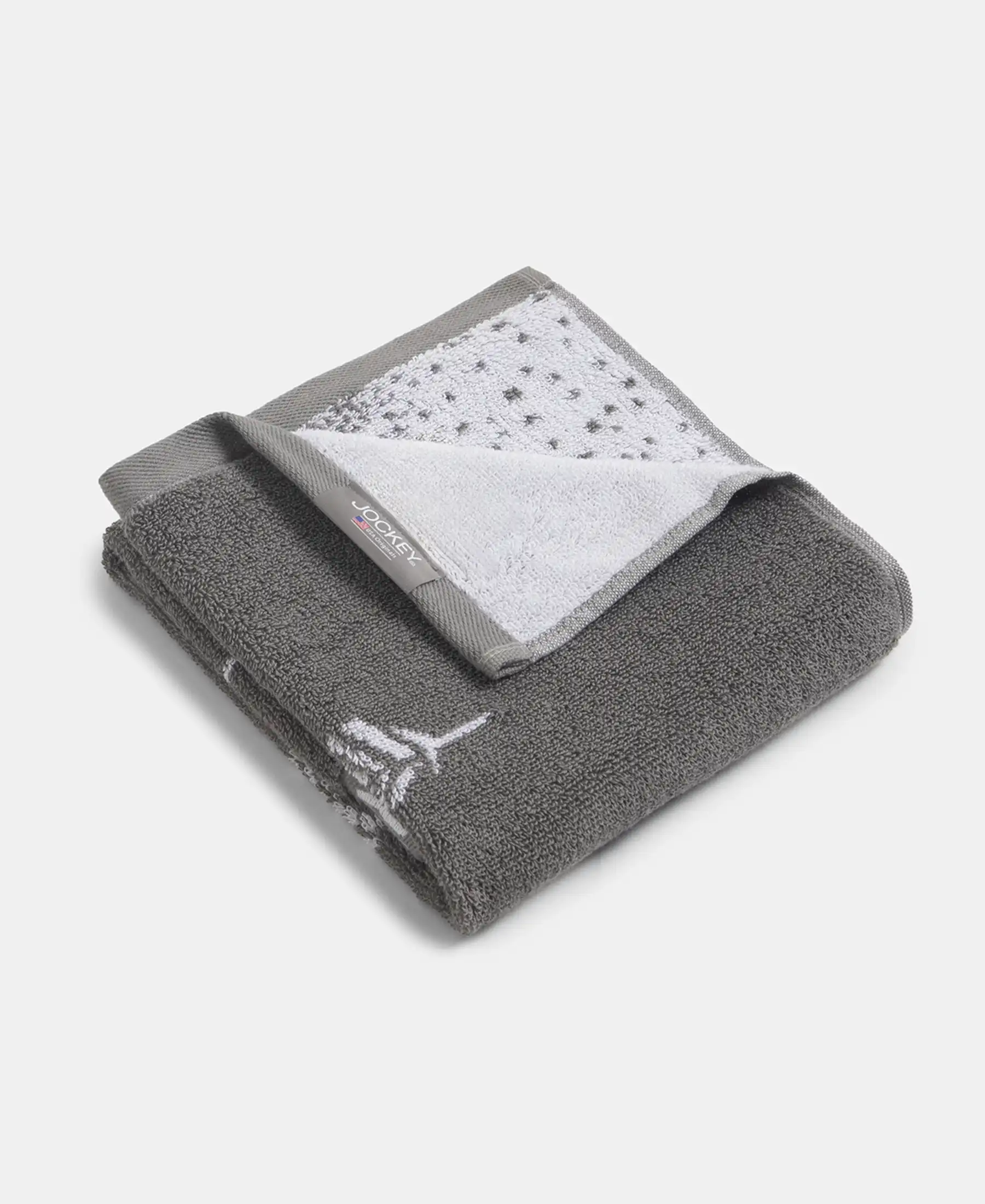 Cotton Rich Terry Ultrasoft and Durable Printed Hand Towel - Grey (Pack of 2) - Image 3