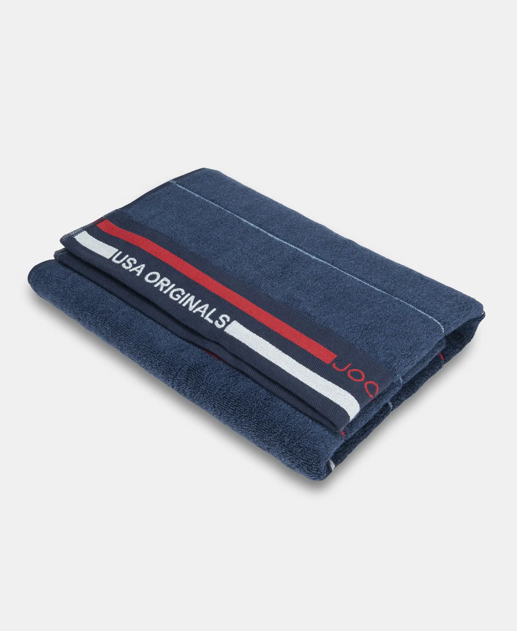 Cotton Rich Terry Ultrasoft and Durable Striped Bath Towel - Ink Blue Grindle