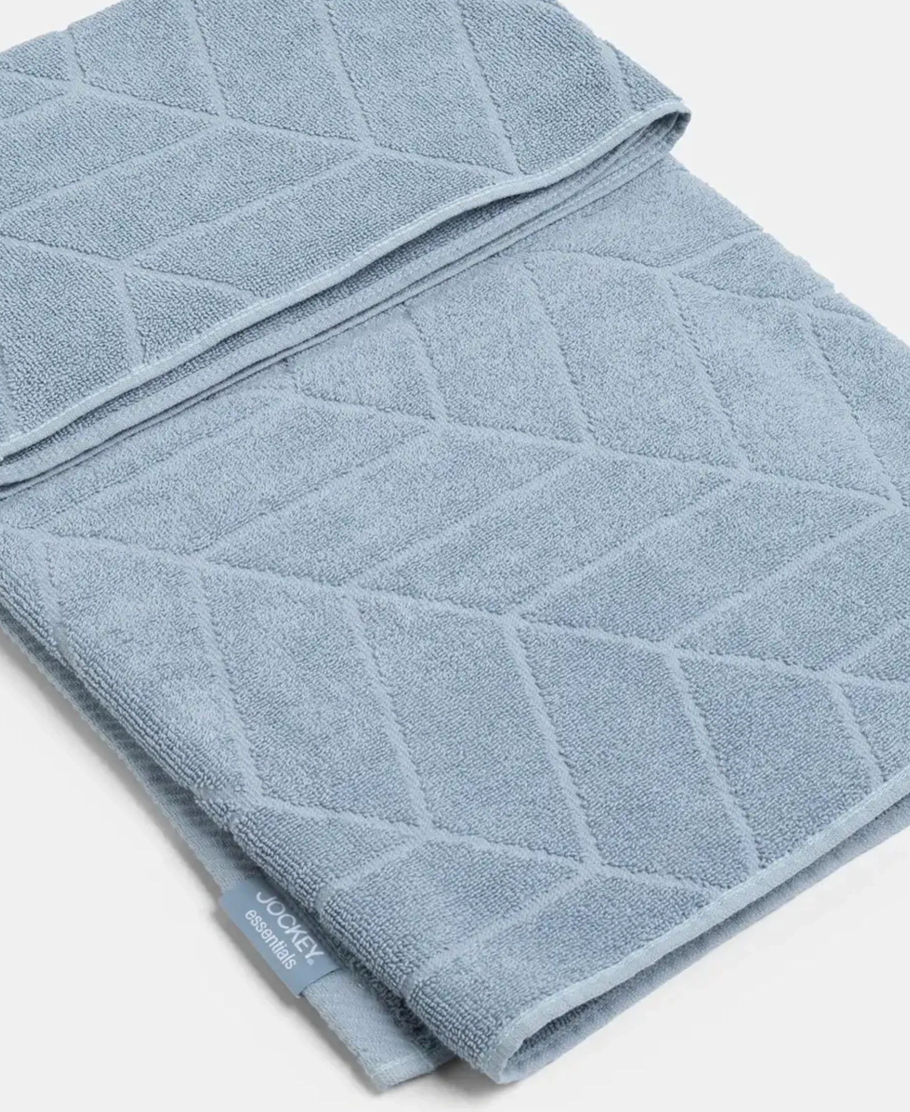 Cotton Terry Ultrasoft and Durable Patterned Bath Towel - Dusty Blue - Image 4