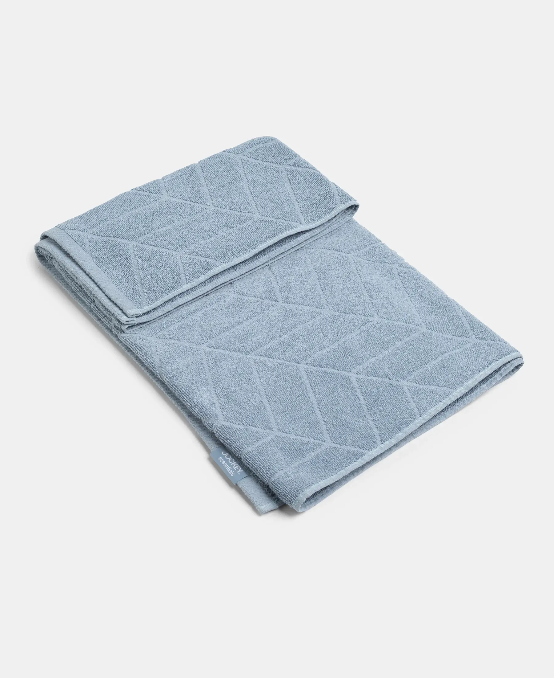 Cotton Terry Ultrasoft and Durable Patterned Bath Towel - Dusty Blue - Image 5