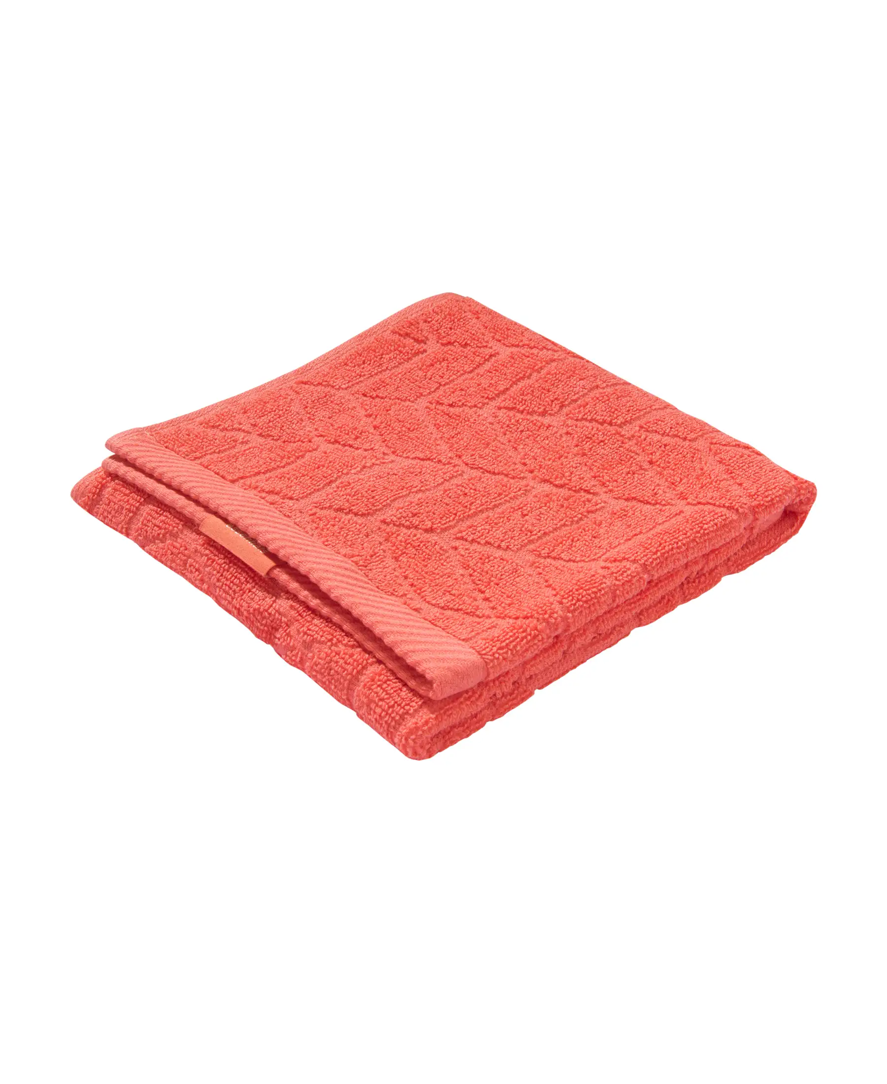 Cotton Terry Ultrasoft and Durable Patterned Hand Towel - Coral (Pack of 2) - Image 2