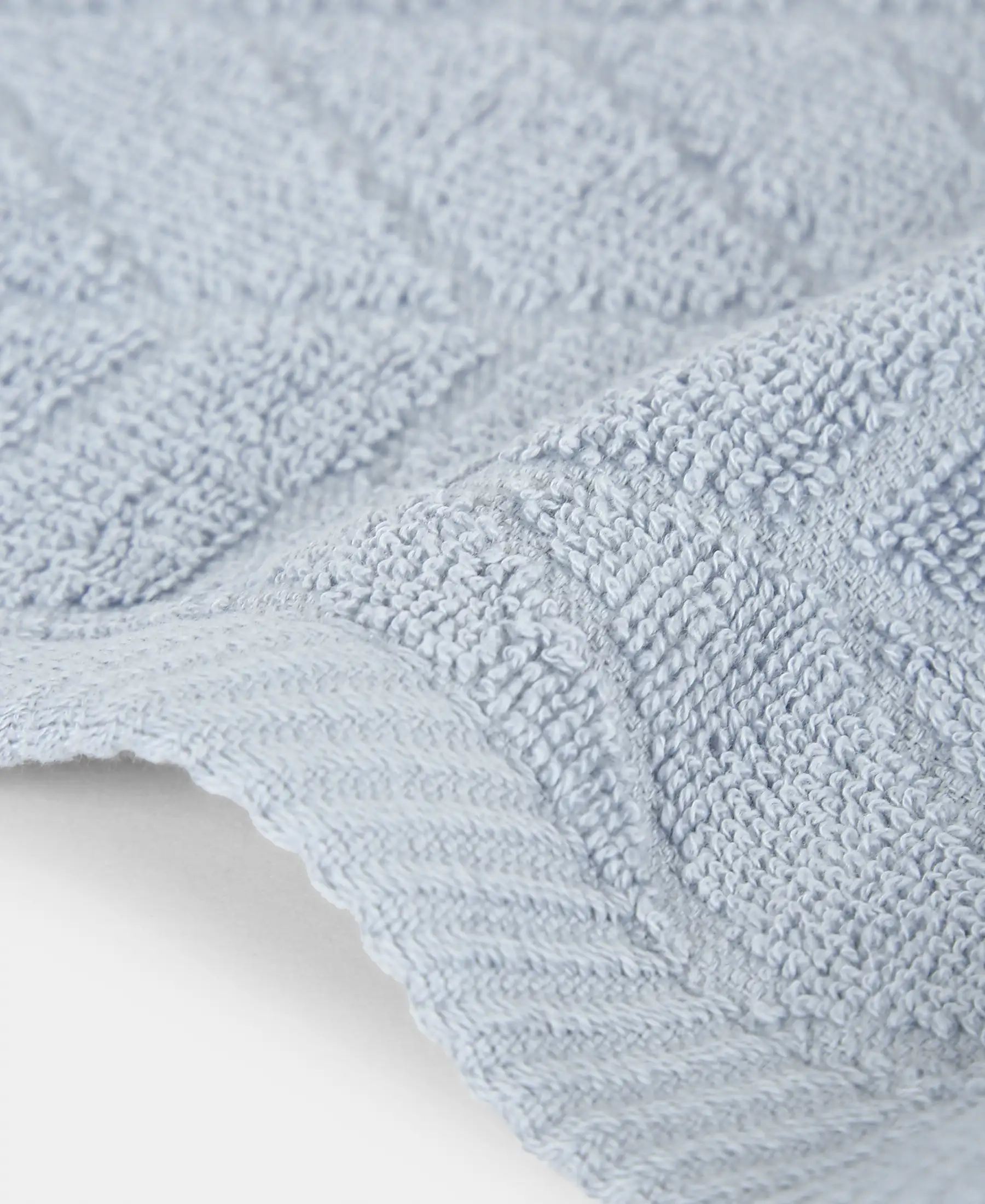 Cotton Terry Ultrasoft and Durable Patterned Hand Towel - Dusty Blue (Pack of 2) - Image 6