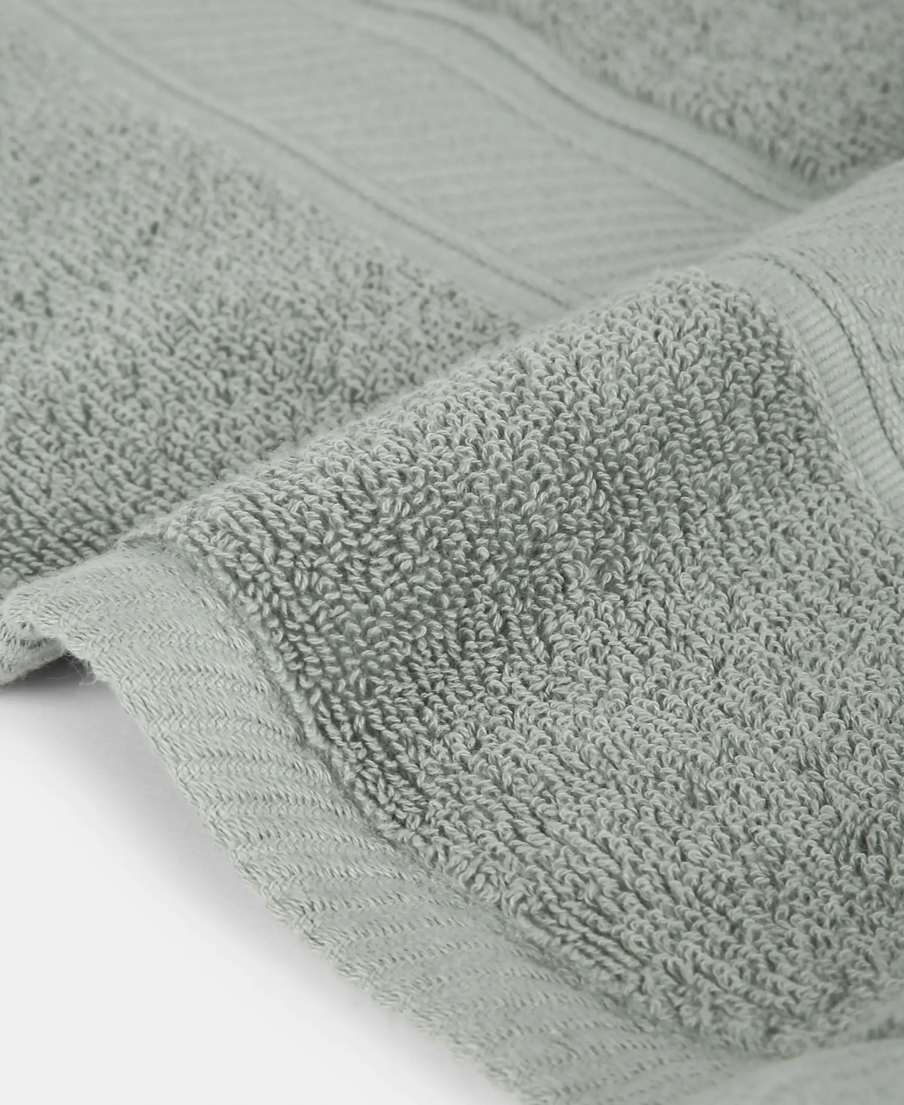 Cotton Terry Ultrasoft and Durable Solid Bath Towel - Sage - Image 4