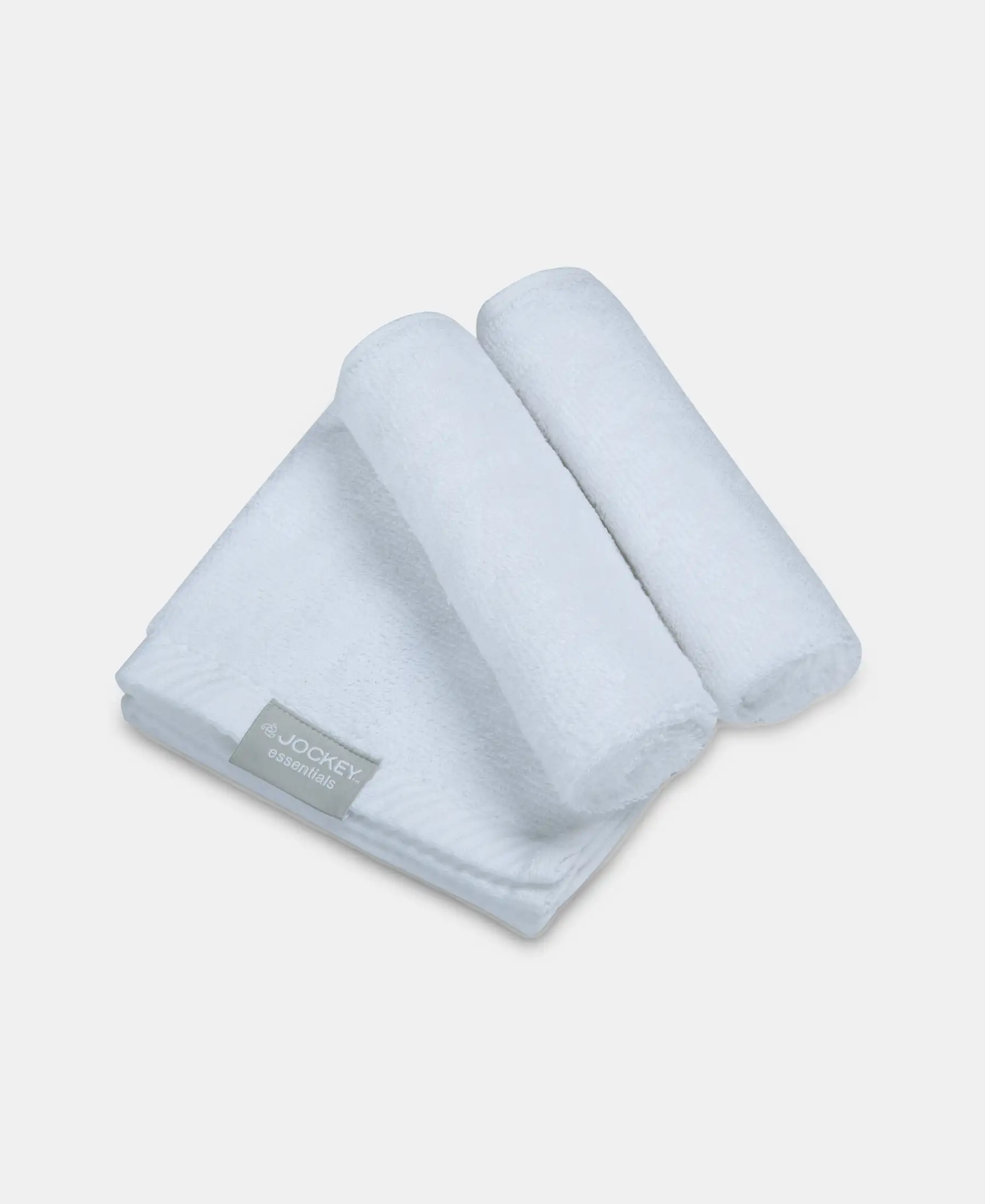Cotton Terry Ultrasoft and Durable Solid Face Towel - White (Pack of 3) - Image 3