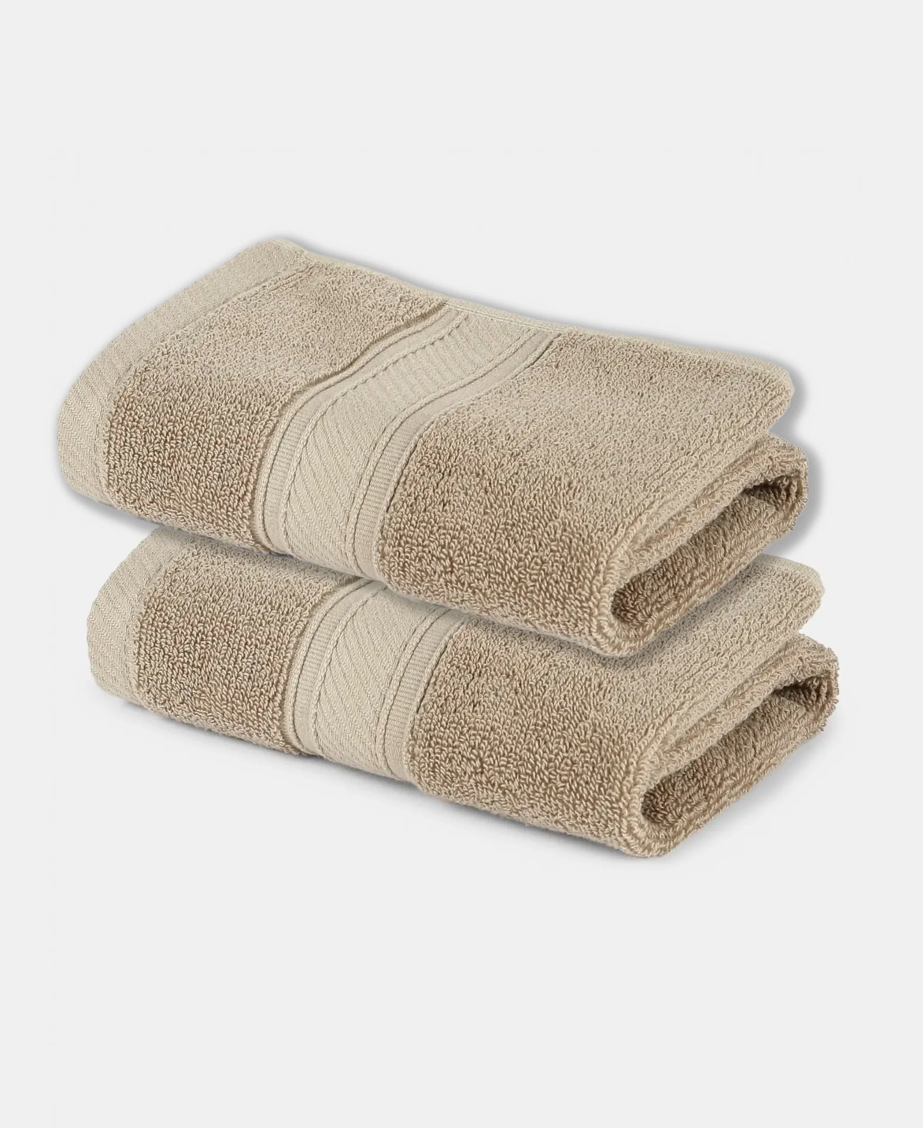 Cotton Terry Ultrasoft and Durable Solid Hand Towel - Nomad (Pack of 2) - Image 5