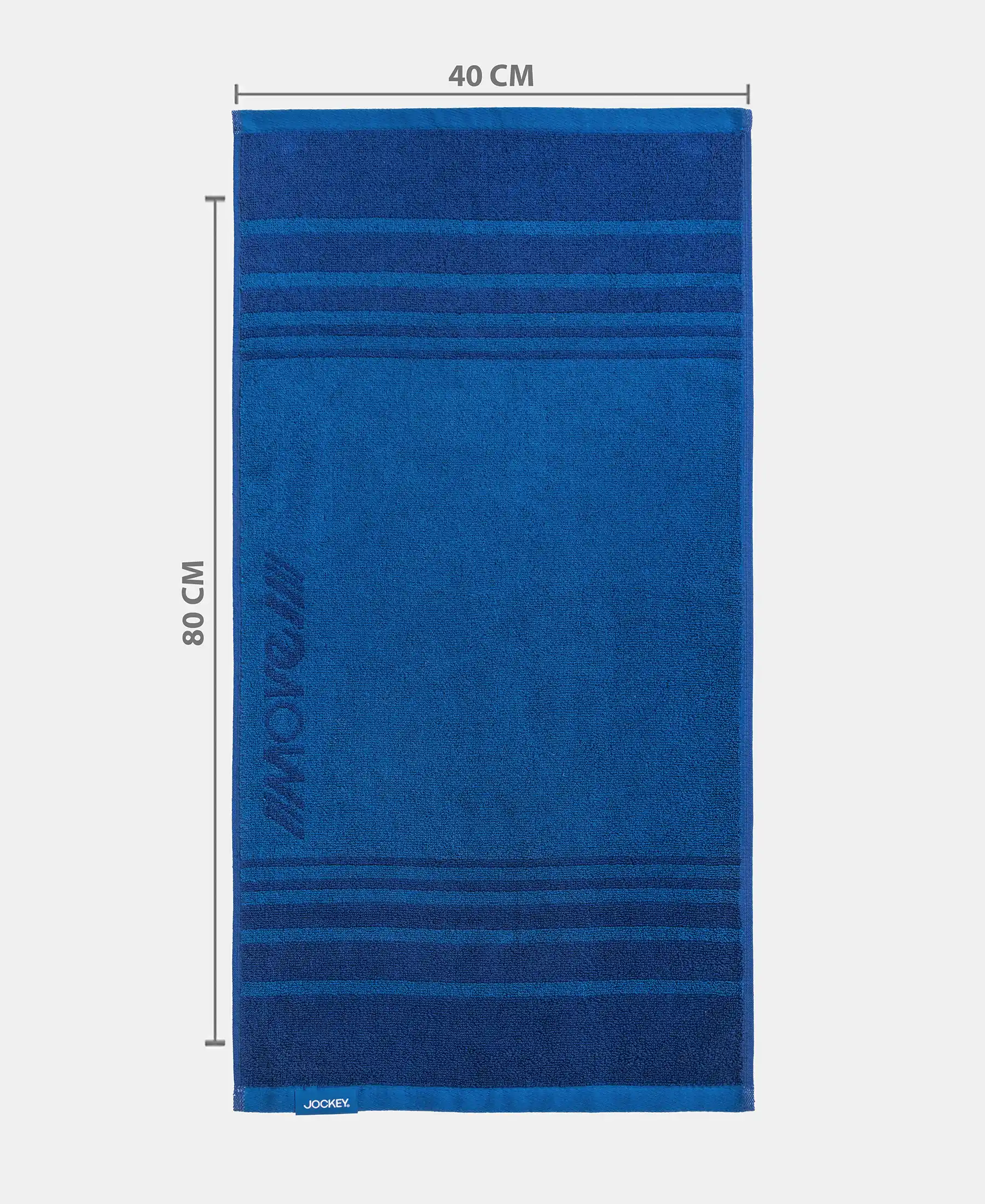 Cotton Terry Ultrasoft and Durable Striped Gym Towel - Move Blue (Pack of 2) - Image 5