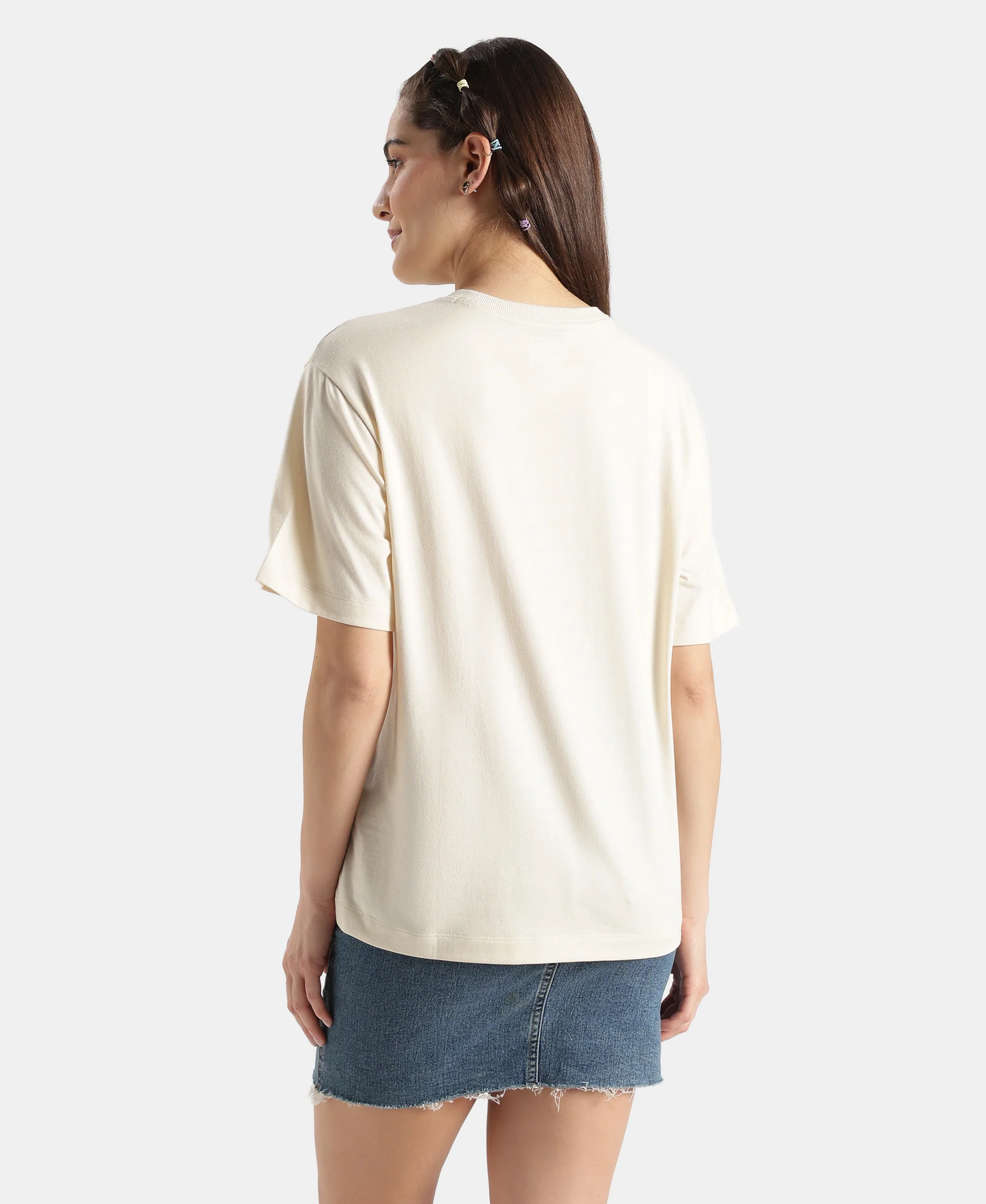 Disney Donald Duck Super Combed Cotton Rich Oversized Fit Printed T-Shirt - Almond Milk - Image 3