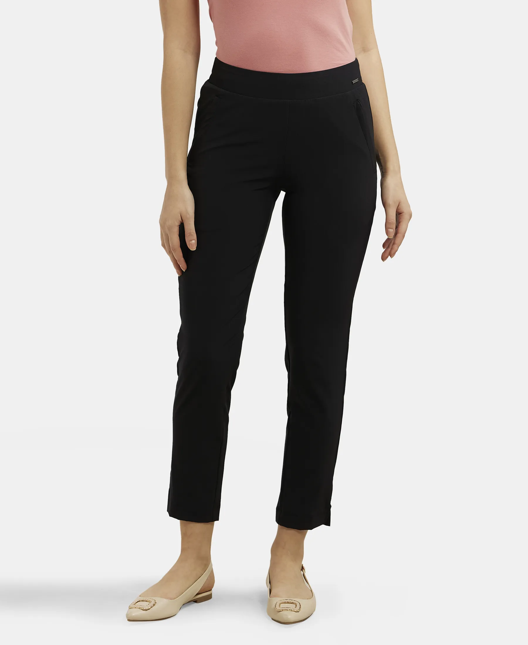 Environment Friendly Recycled Microfiber All Day Pants with StayFresh Treatment - Black - Image 5