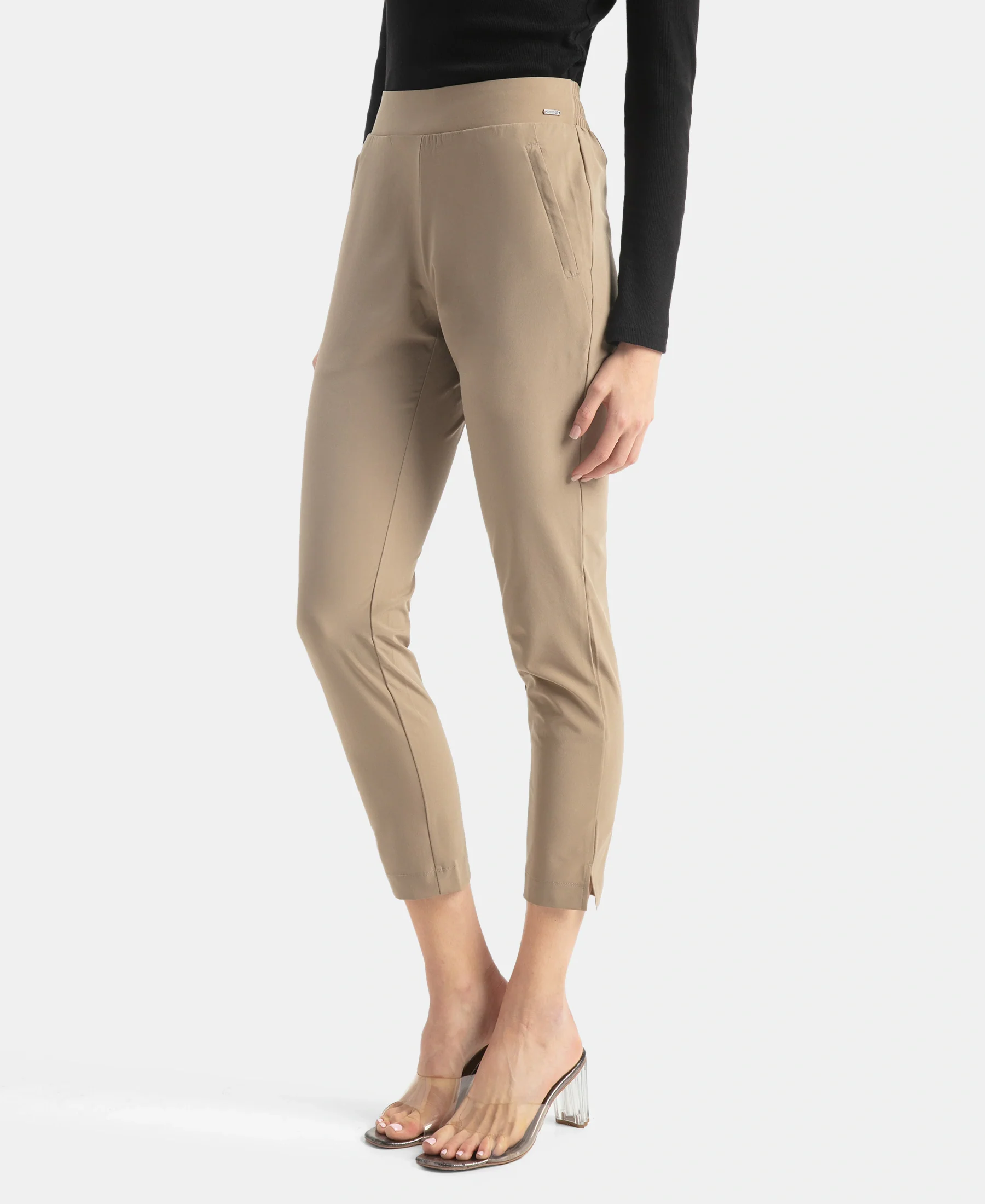 Environment Friendly Recycled Microfiber All Day Pants with StayFresh Treatment - Desert Taupe - Image 2