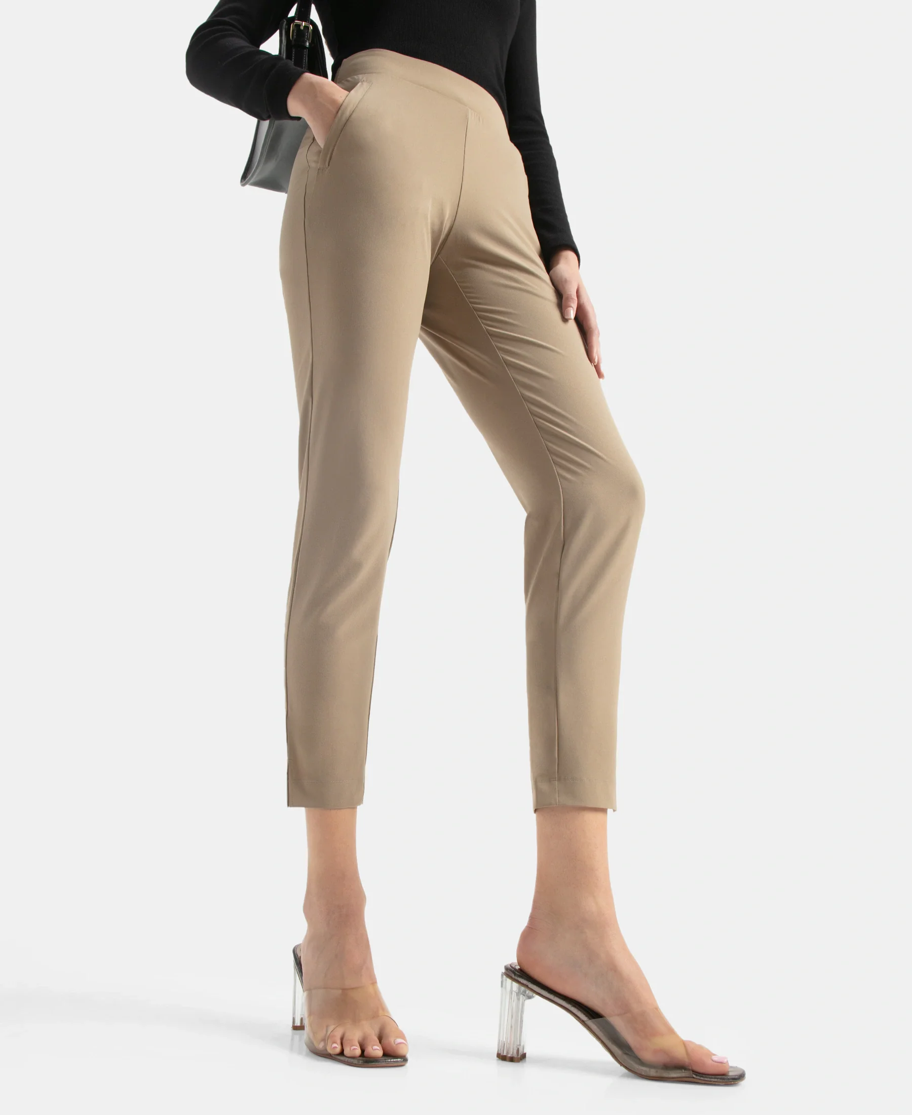 Environment Friendly Recycled Microfiber All Day Pants with StayFresh Treatment - Desert Taupe - Image 5