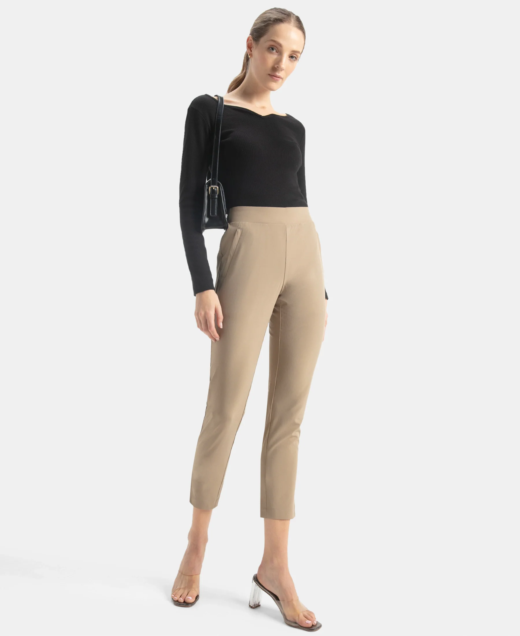 Environment Friendly Recycled Microfiber All Day Pants with StayFresh Treatment - Desert Taupe - Image 6