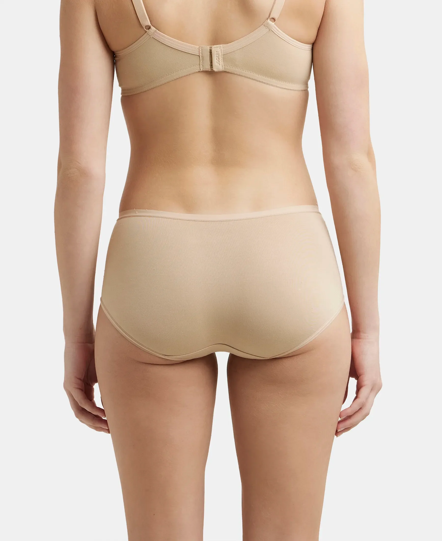 Full Coverage Micro Modal Elastane Stretch Full Brief With Exposed Waistband and StayFresh Treatment - Light Skin - Image 3