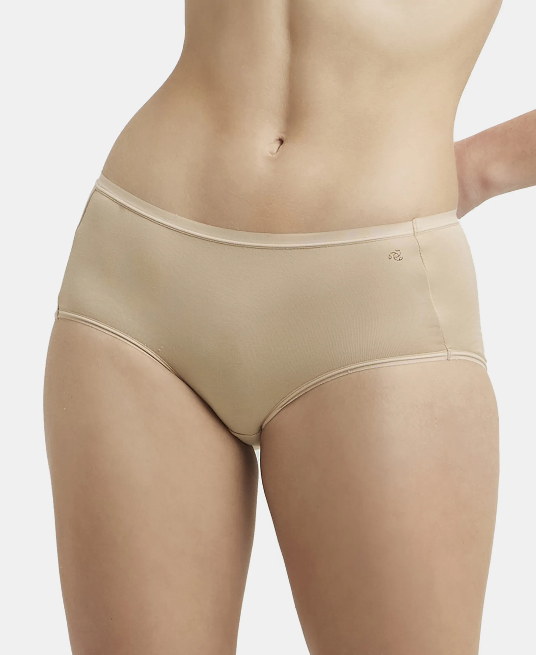 Full Coverage Micro Modal Elastane Stretch Full Brief With Exposed Waistband and StayFresh Treatment - Light Skin - Image 5