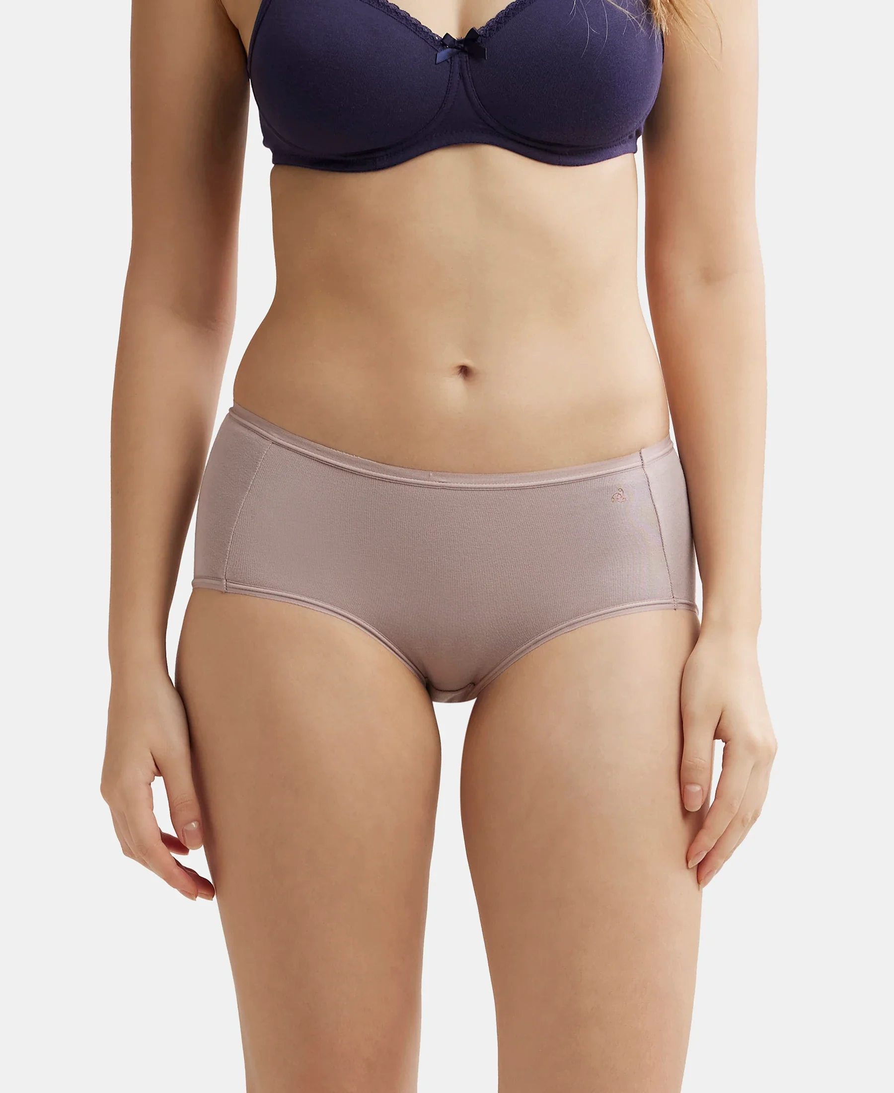 Full Coverage Micro Modal Elastane Stretch Full Brief With Exposed Waistband and StayFresh Treatment  - Mocha