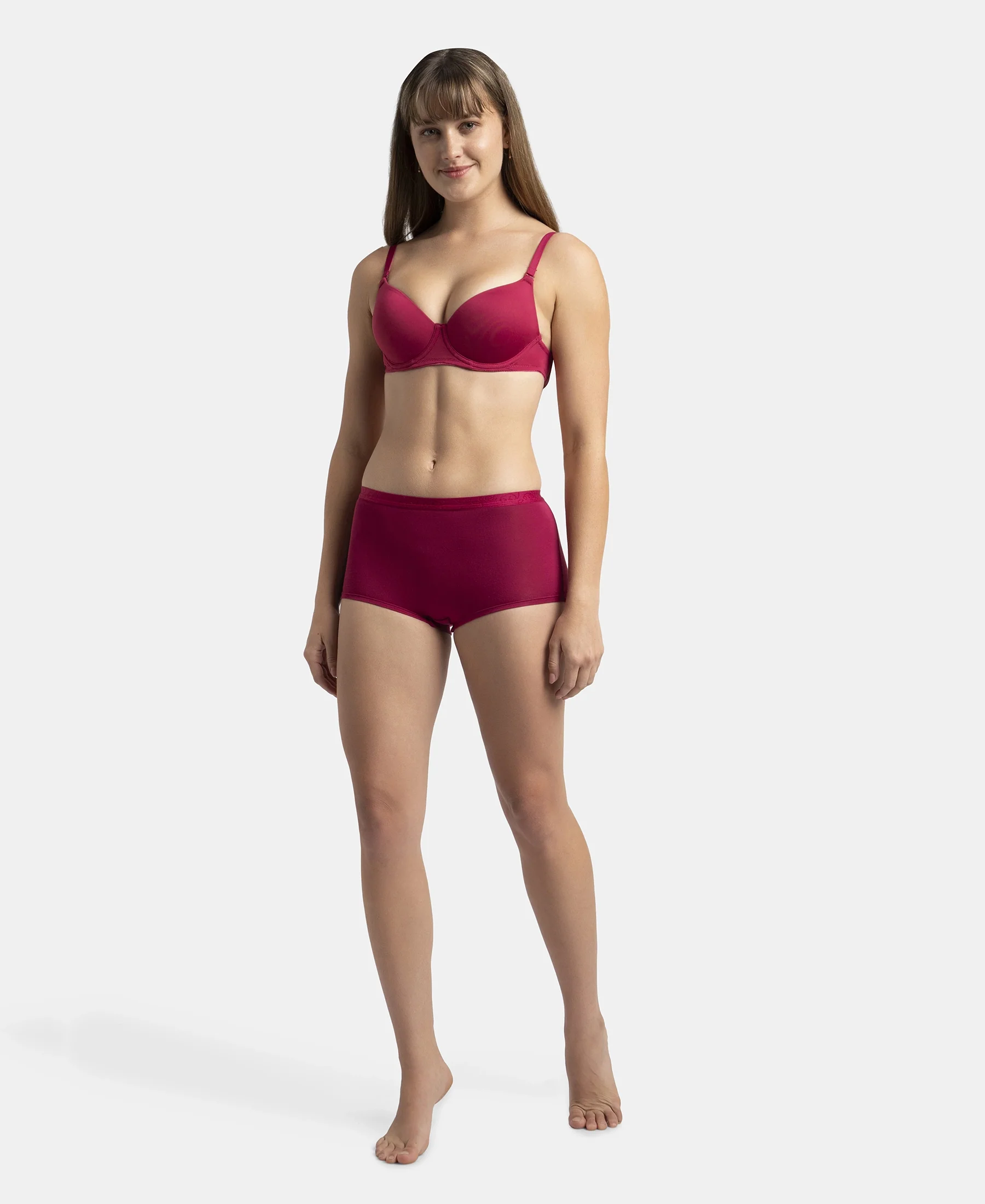 Full Coverage Micro Modal Elastane Stretch Boy Shorts with StayFresh Treatment - Anemone - Image 4
