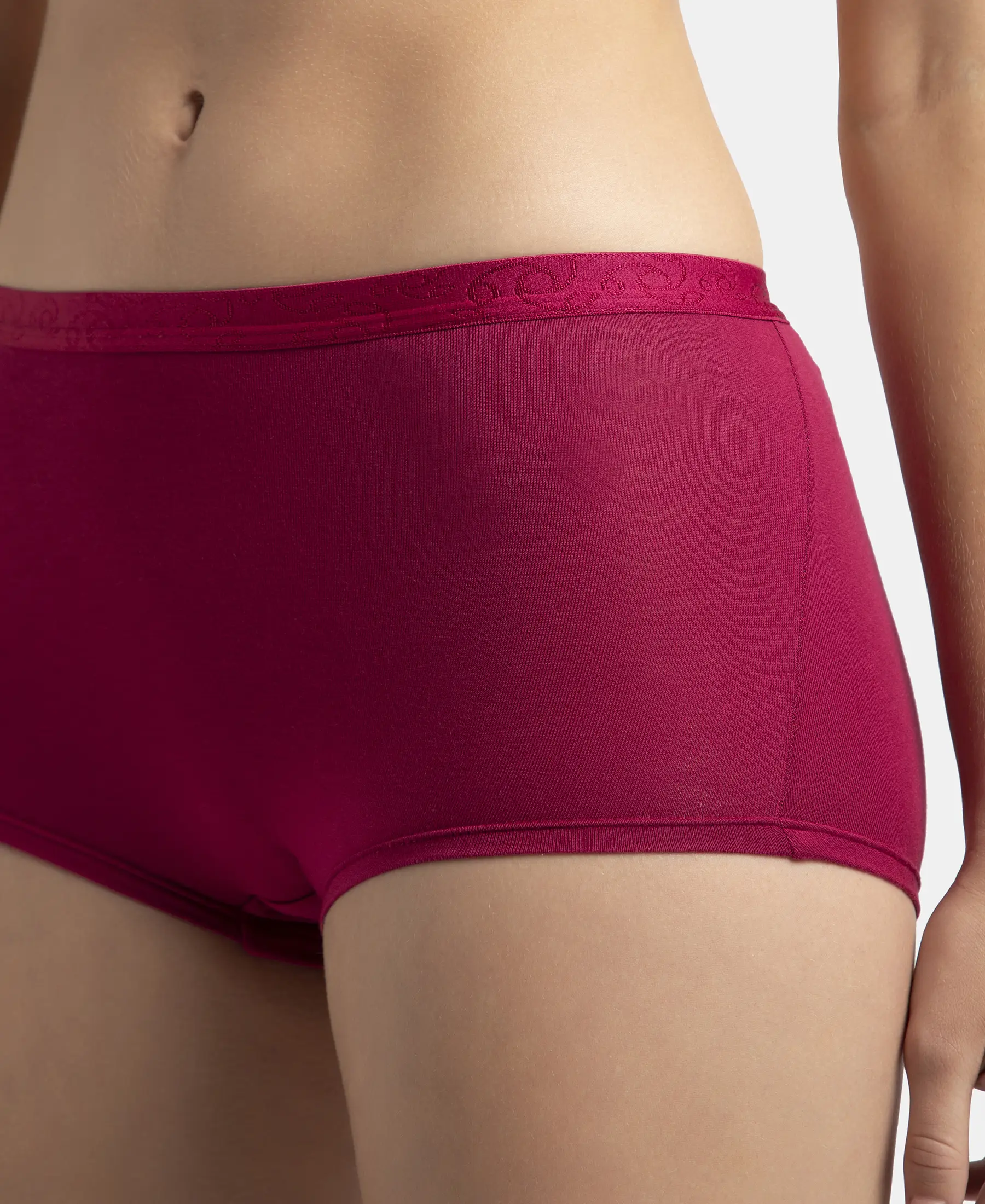 Full Coverage Micro Modal Elastane Stretch Boy Shorts with StayFresh Treatment - Anemone - Image 7
