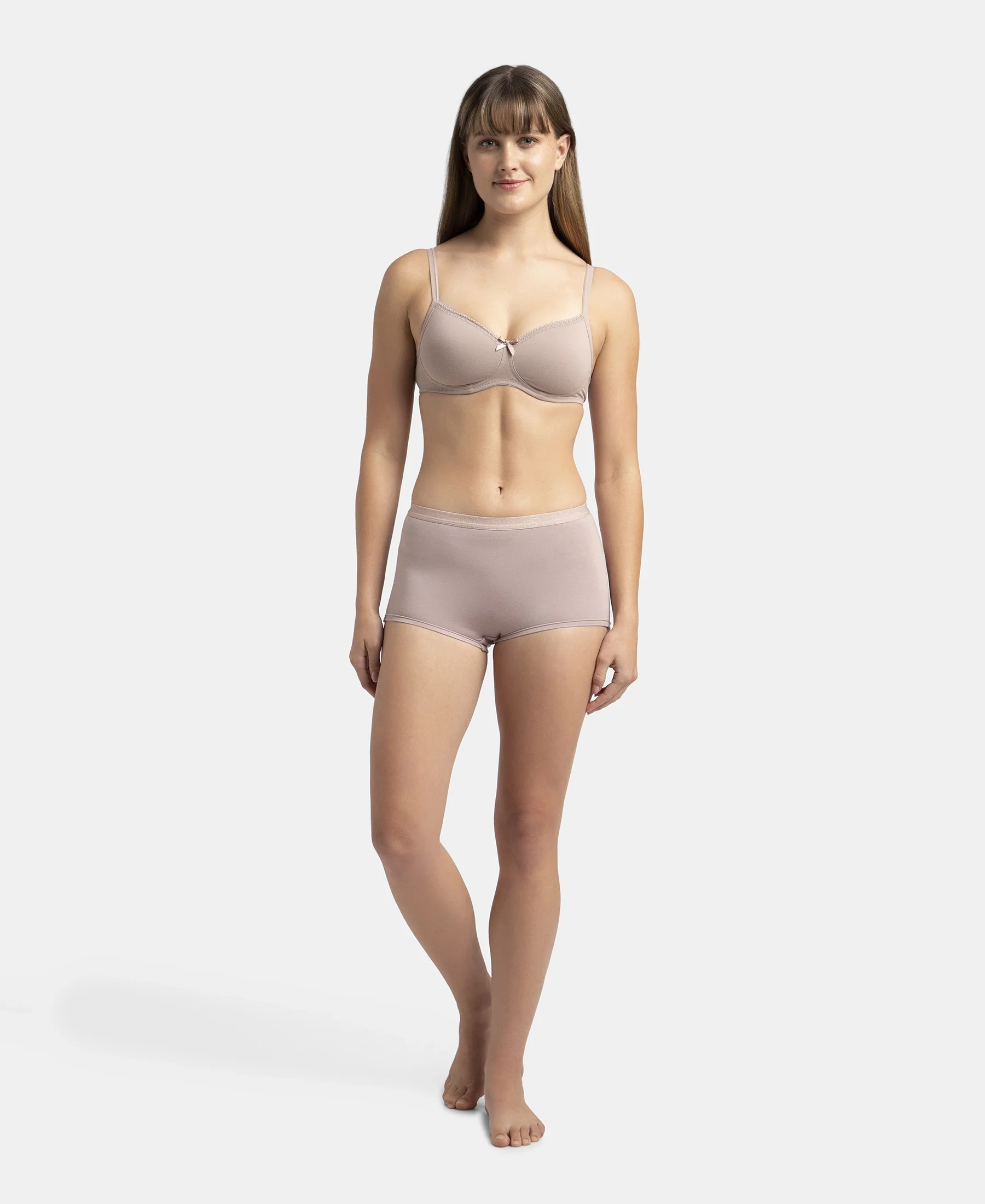 Full Coverage Micro Modal Elastane Stretch Boy Shorts with StayFresh Treatment - Mocha - Image 4