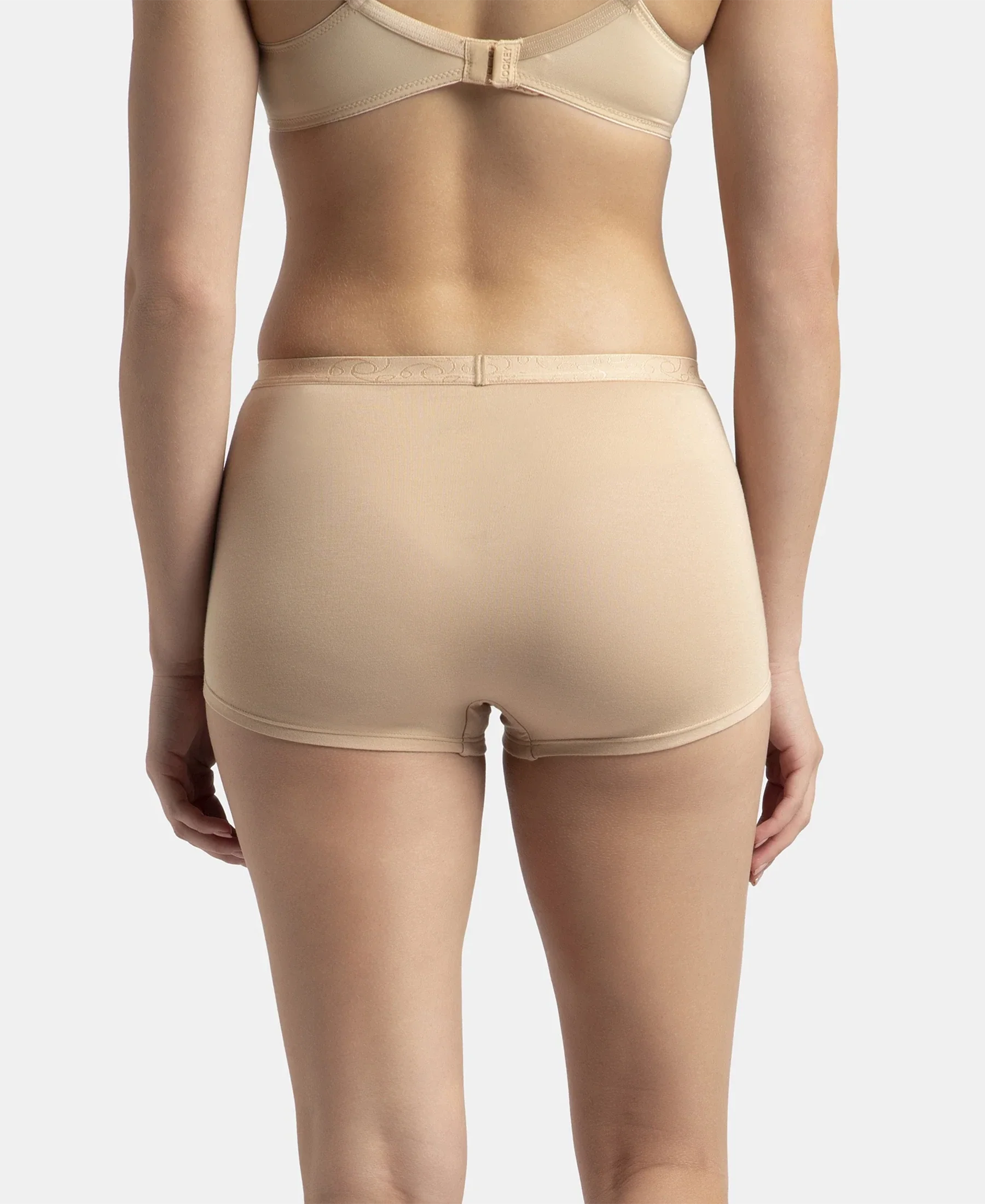 Full Coverage Micro Modal Elastane Stretch Boy Shorts with StayFresh Treatment - Skin - Image 3